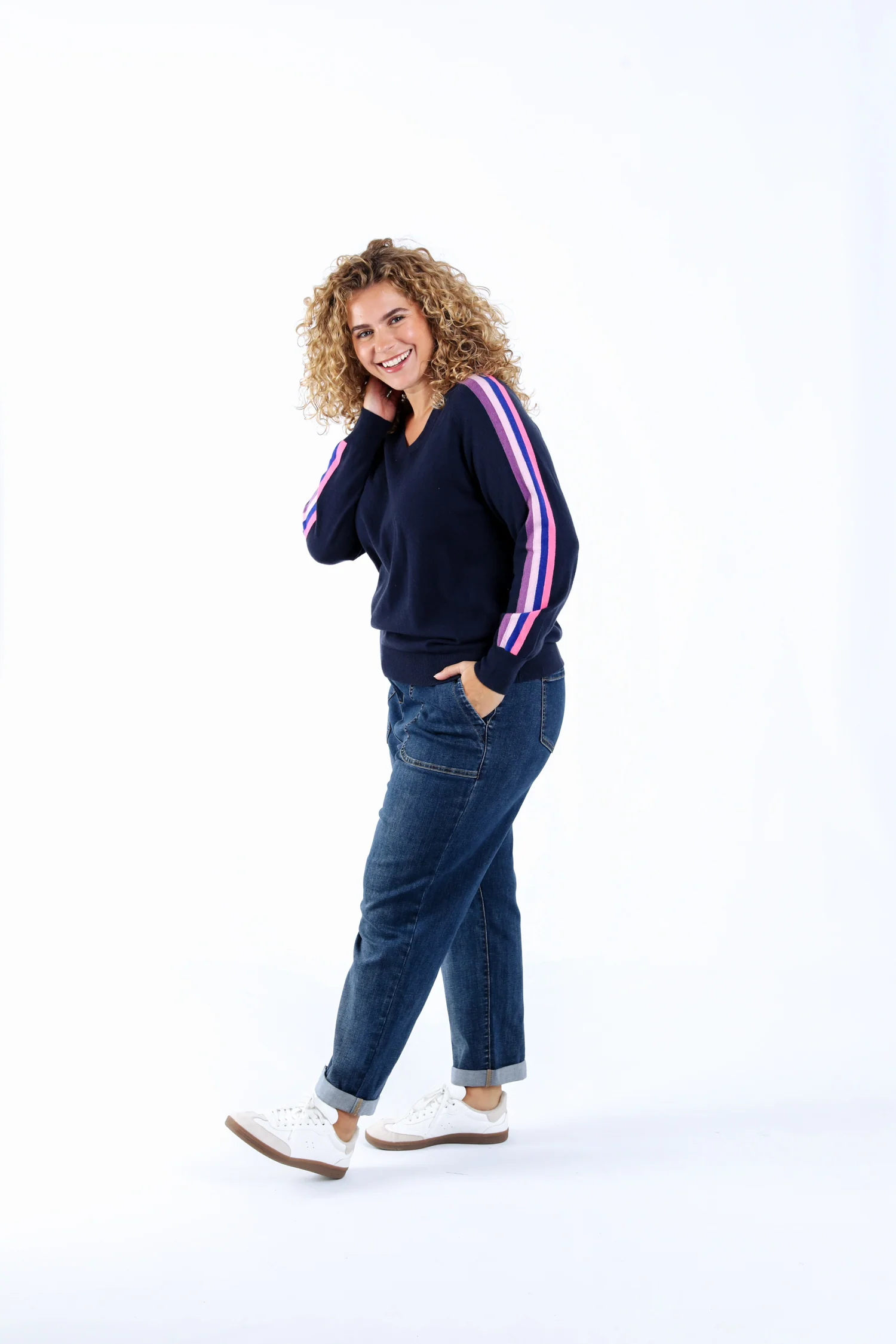 Effen trui met sportband - Image 4