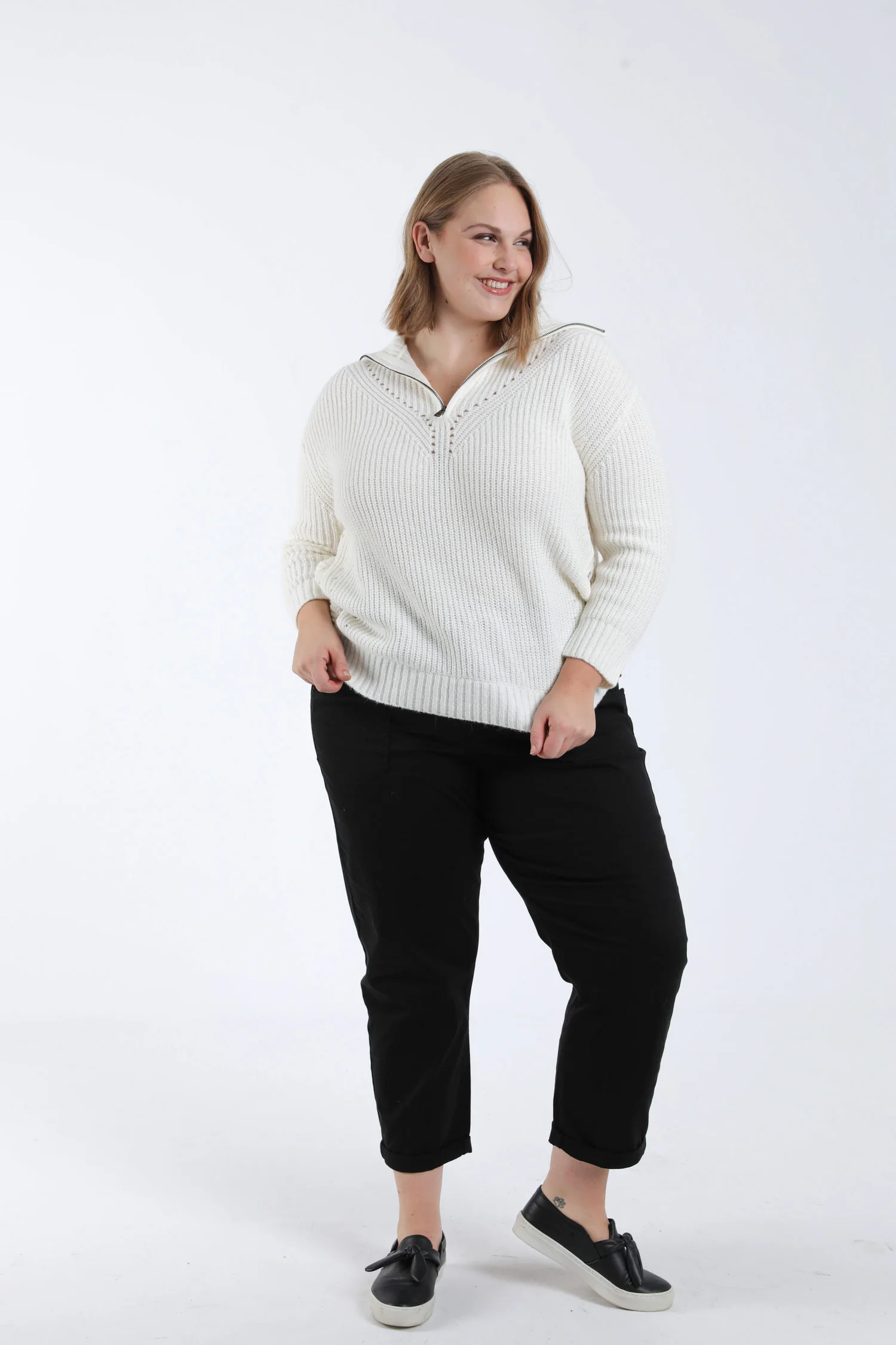 Effen trui met ritskraag - Image 7