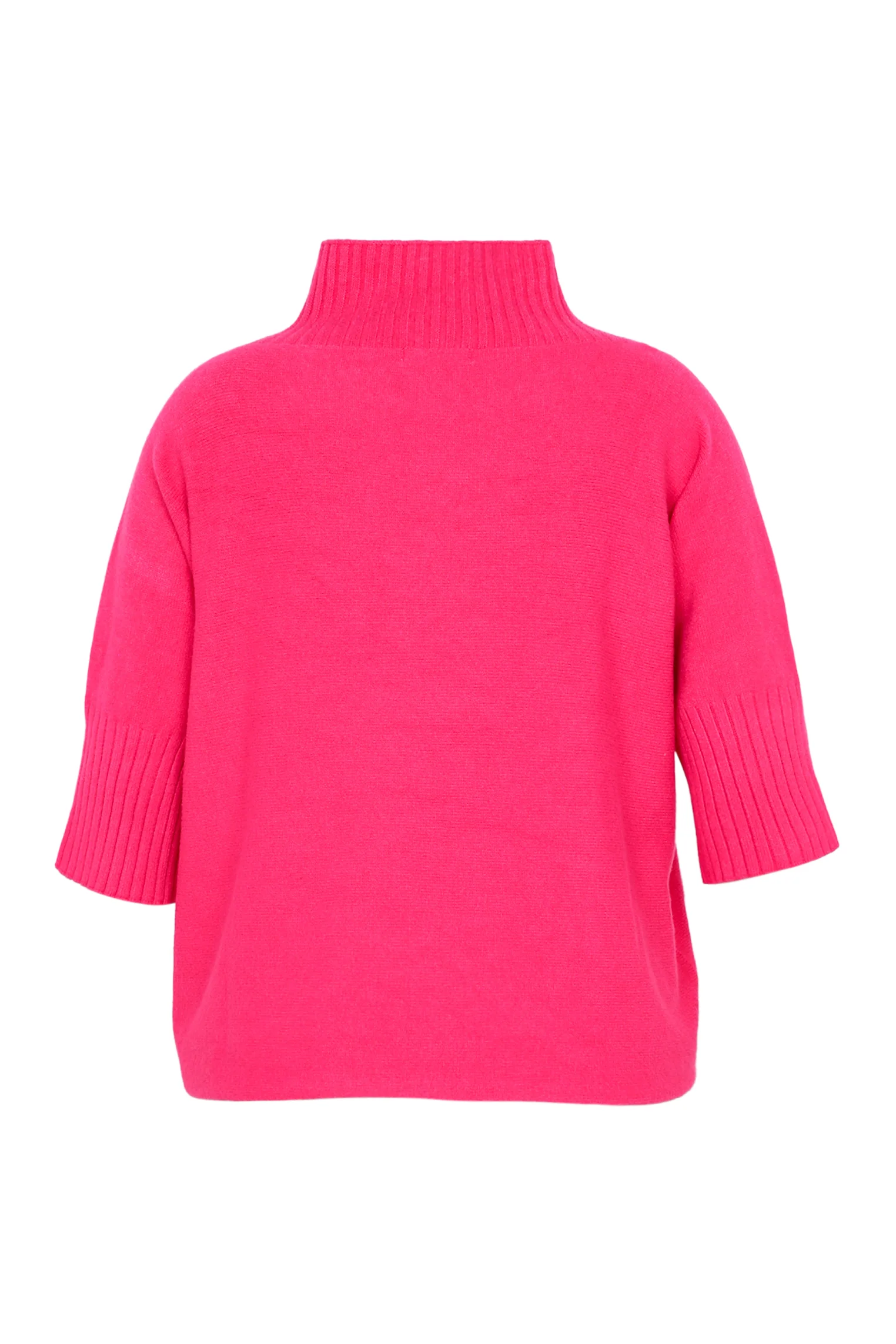 Lange, effen trui in viscose met boord onderaan - Image 11