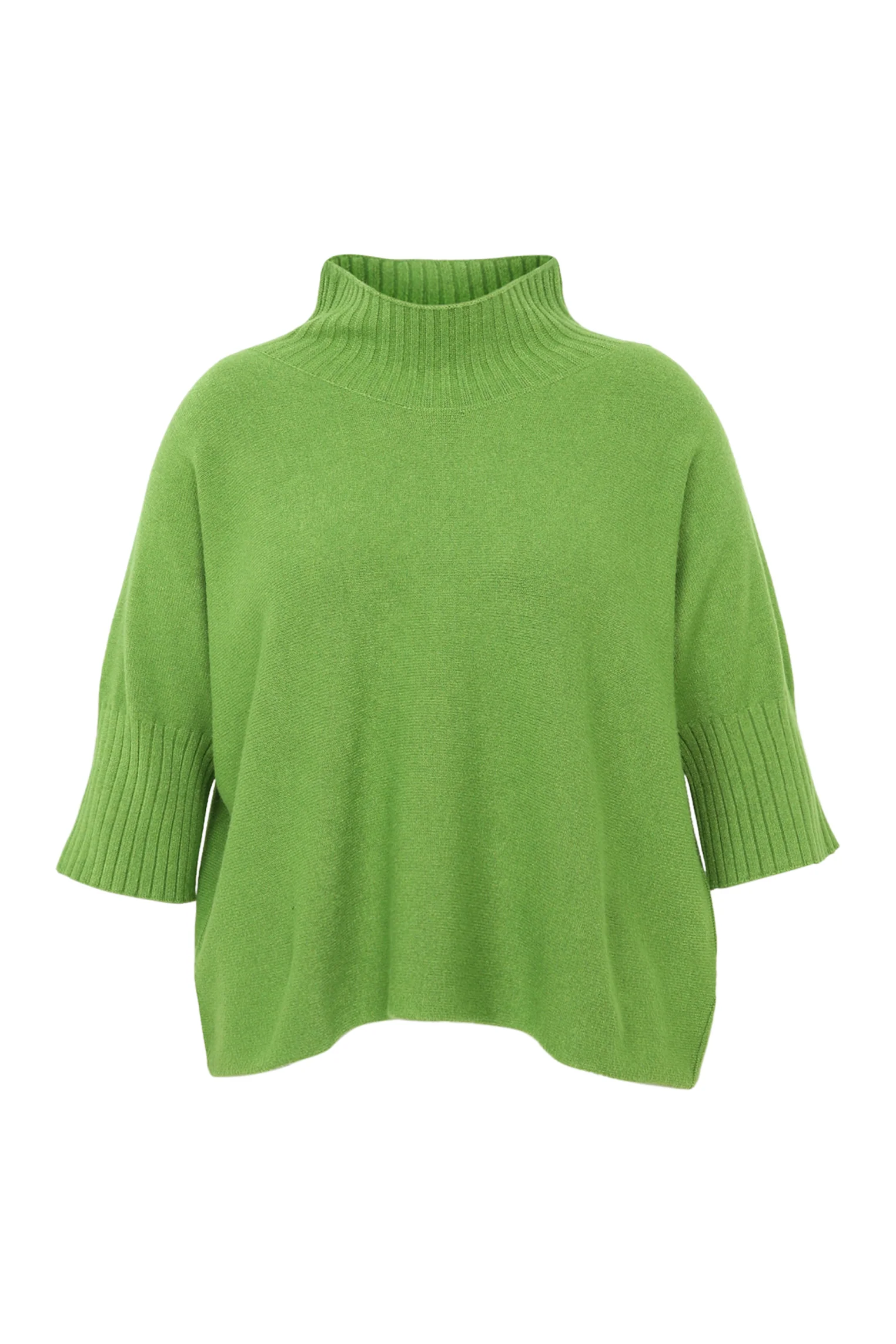 Lange, effen trui in viscose met boord onderaan - Image 21