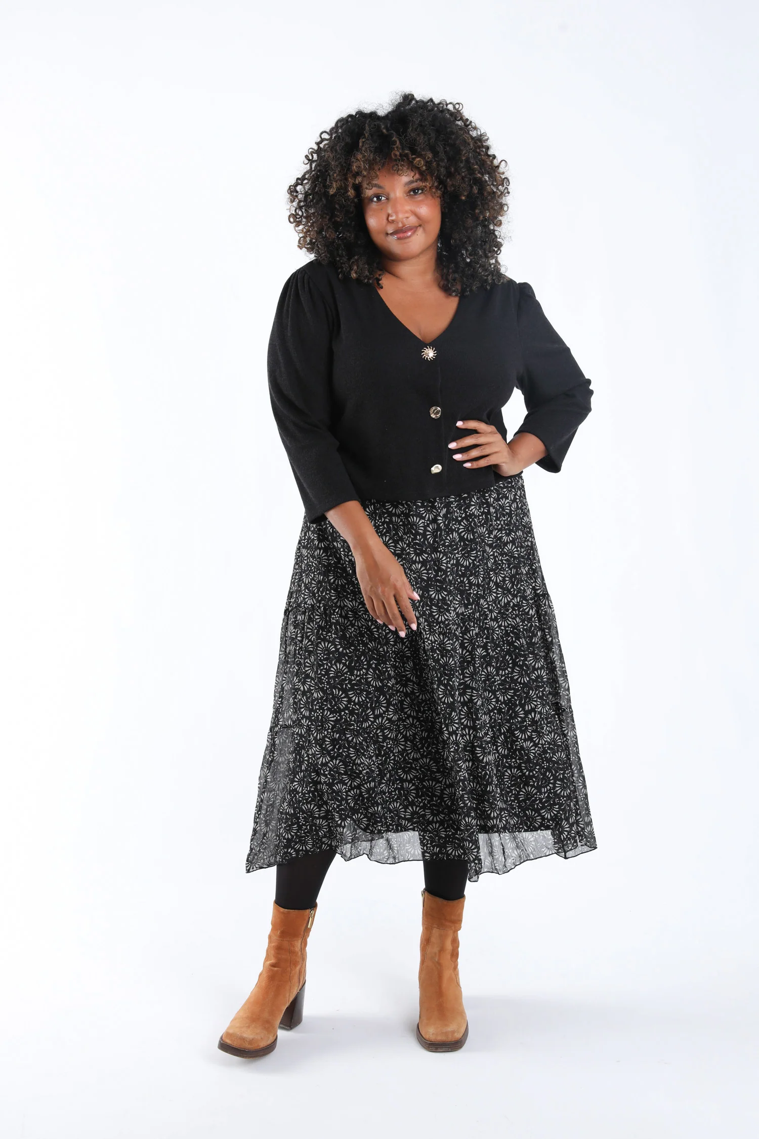 2-in-1 jurk met bloemenprint