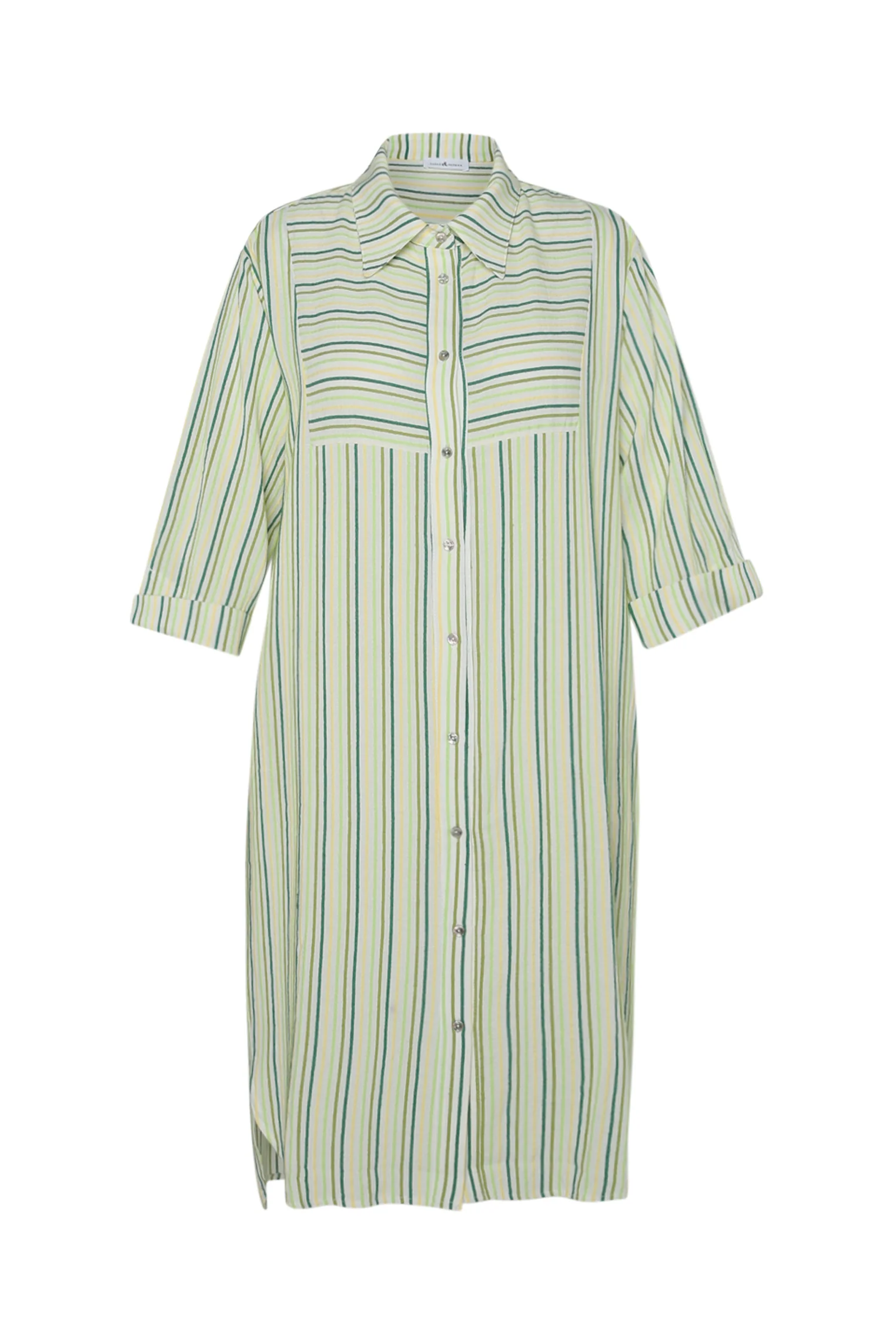 Gestreepte viscose jurk - Image 10