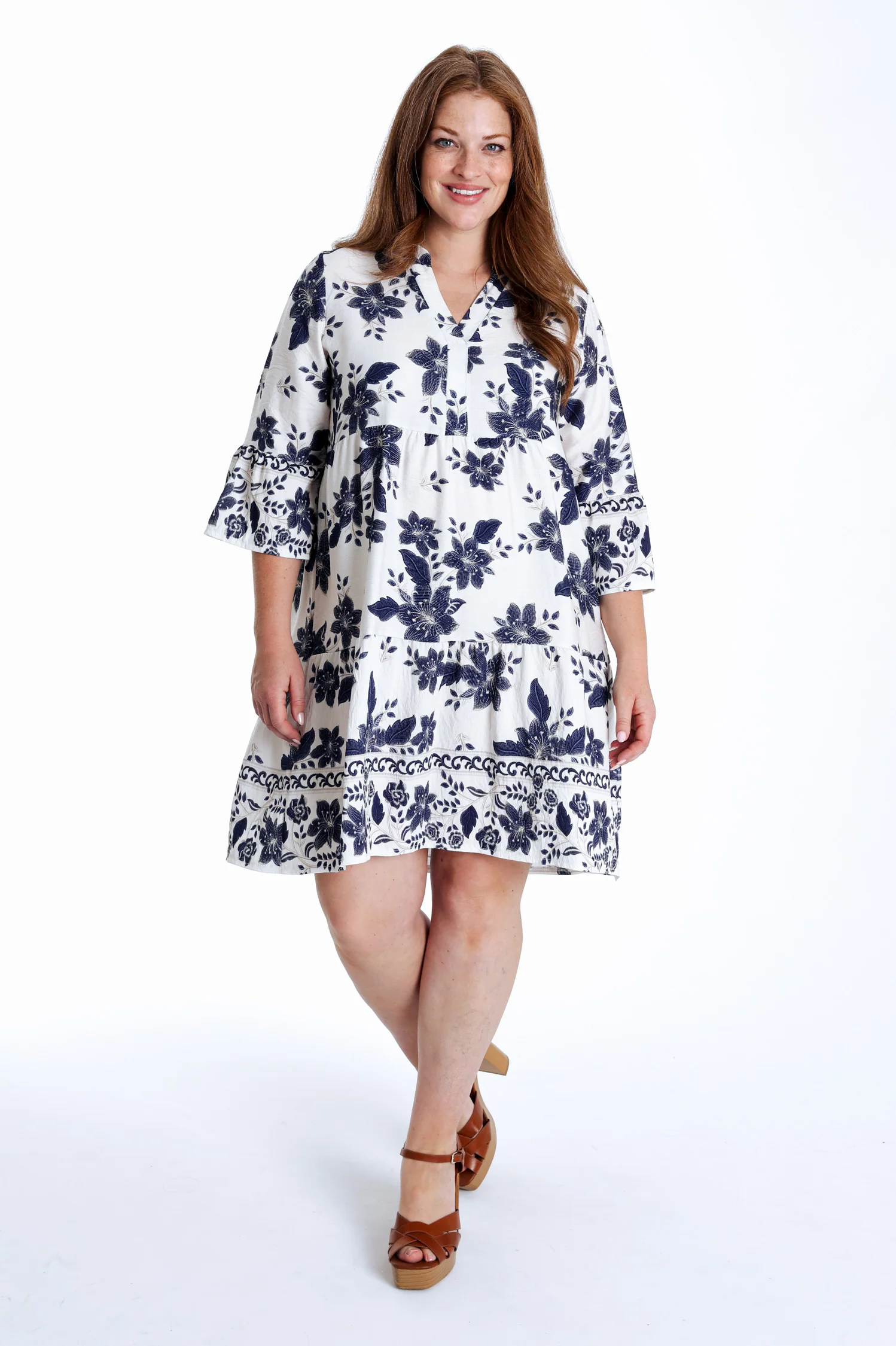 Korte jurk van viscose met bloemenprint - Image 8