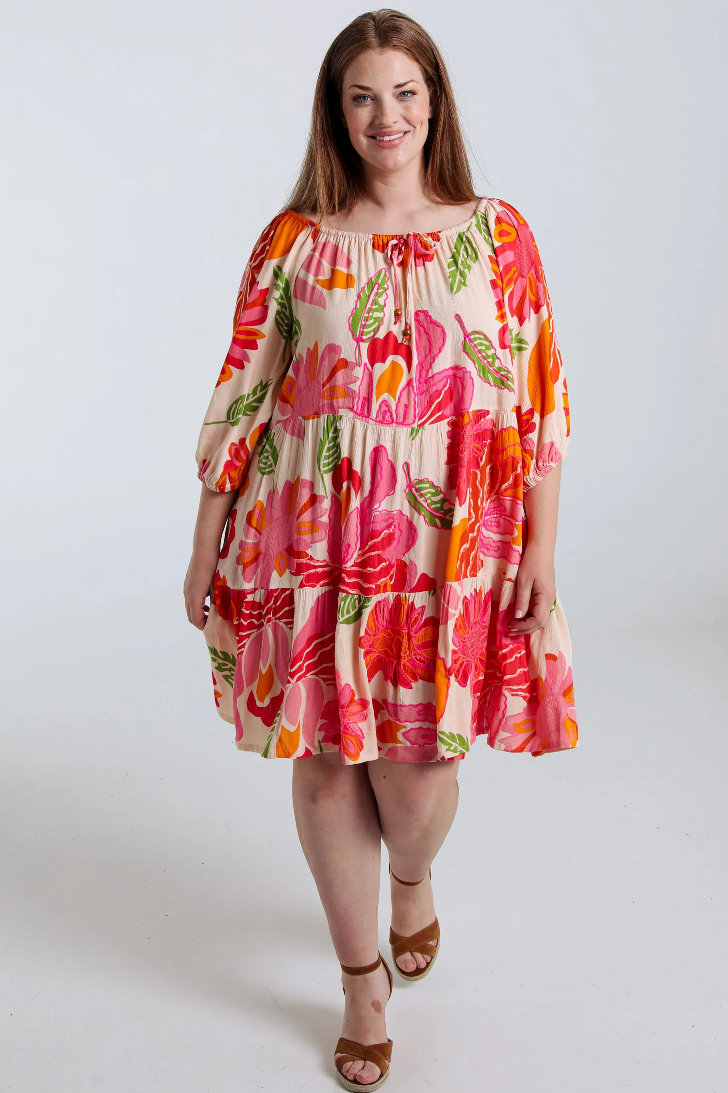 Korte jurk van viscose met bloemenprint - Image 7
