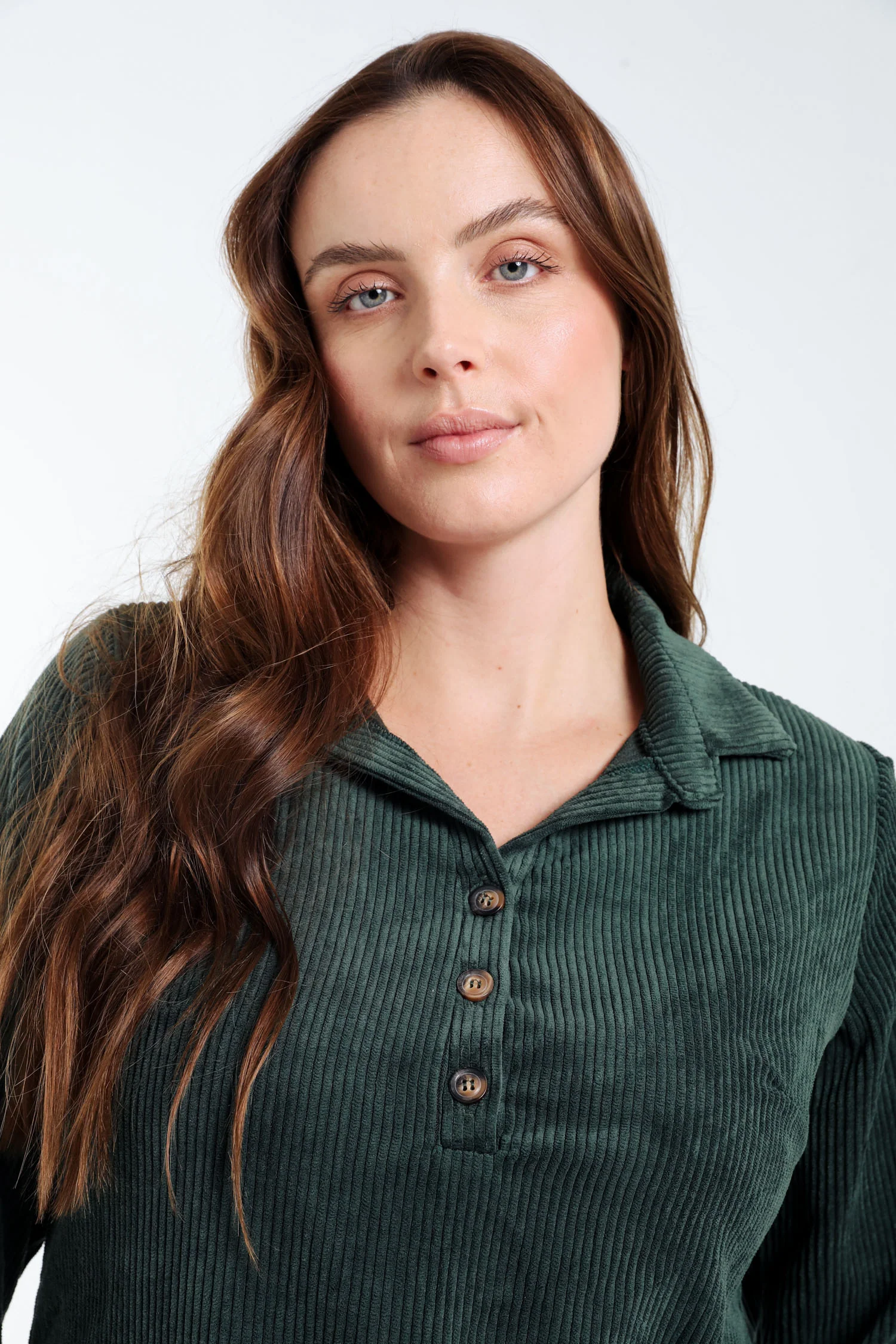 Korte, effen corduroy jurk met opgestikte zakken - Image 36