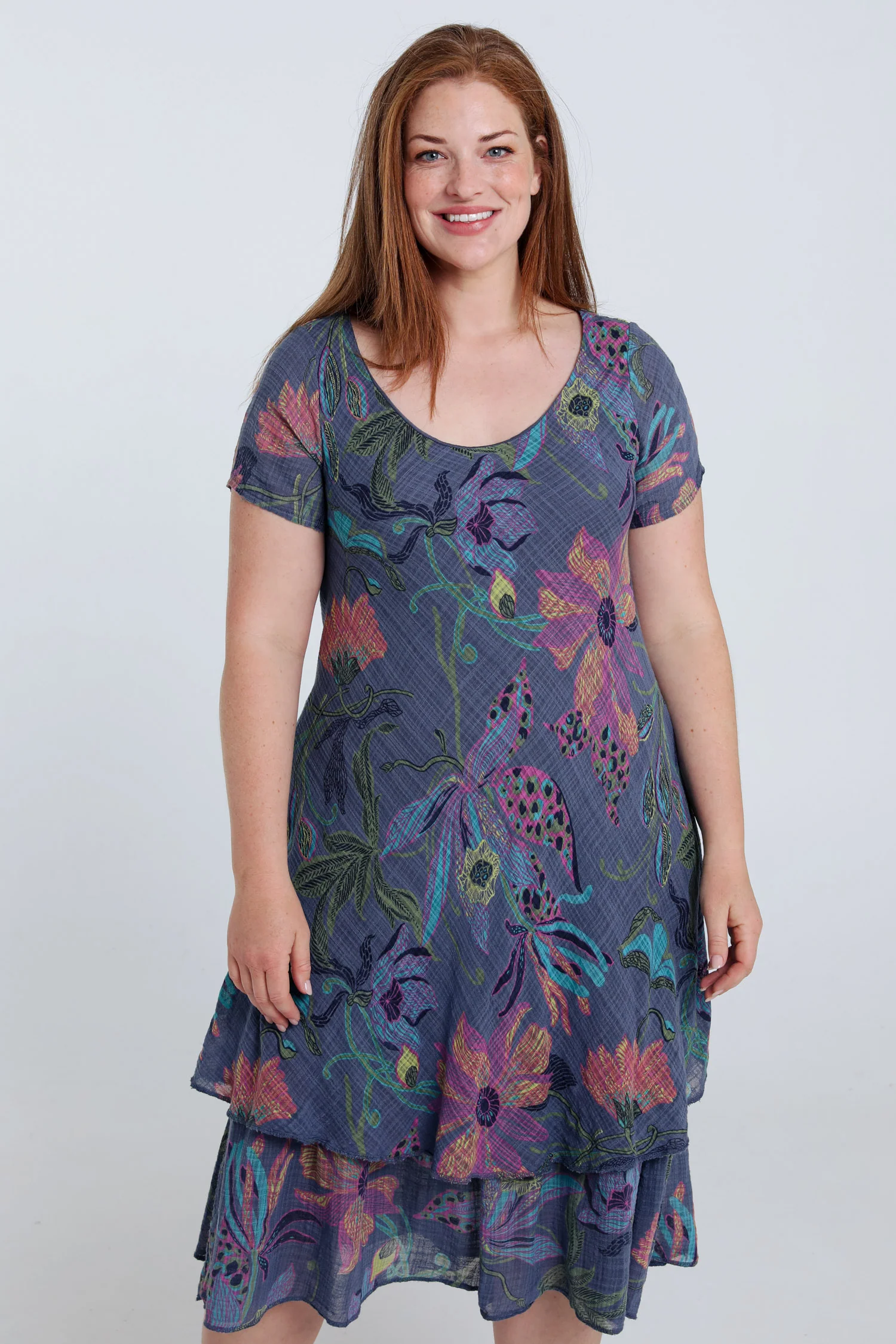 Katoenen mousseline jurk met bloemenprint - Image 12