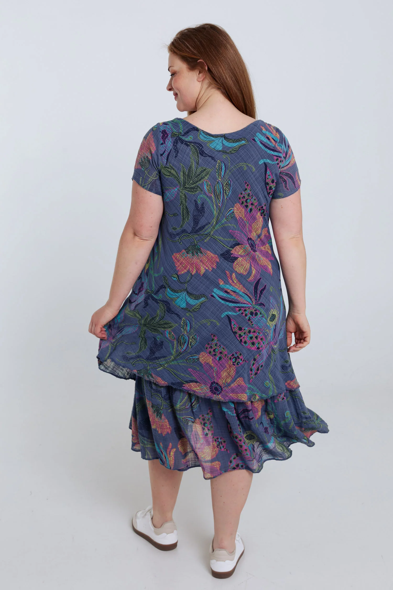 Katoenen mousseline jurk met bloemenprint - Image 13