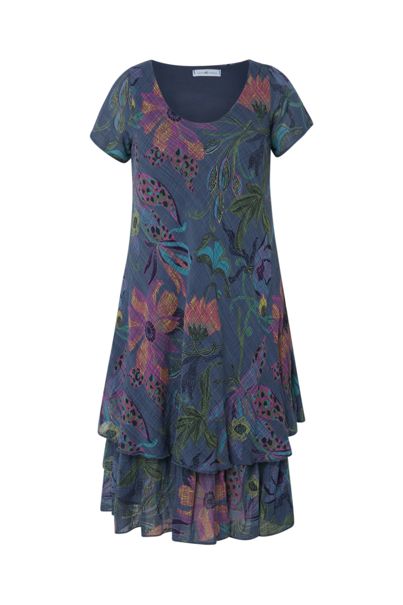 Katoenen mousseline jurk met bloemenprint - Image 21
