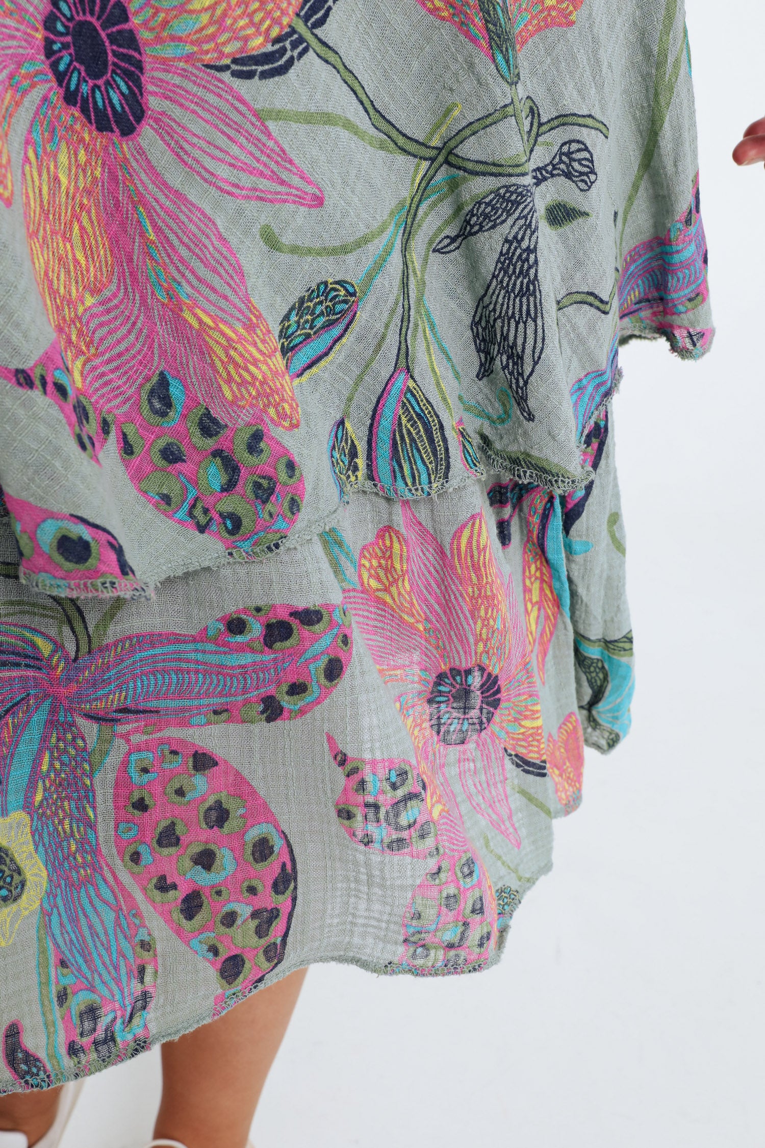 Katoenen mousseline jurk met bloemenprint - Image 27
