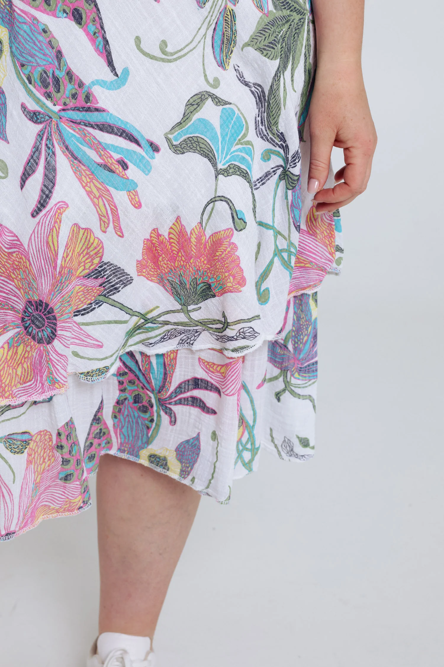 Katoenen mousseline jurk met bloemenprint - Image 5