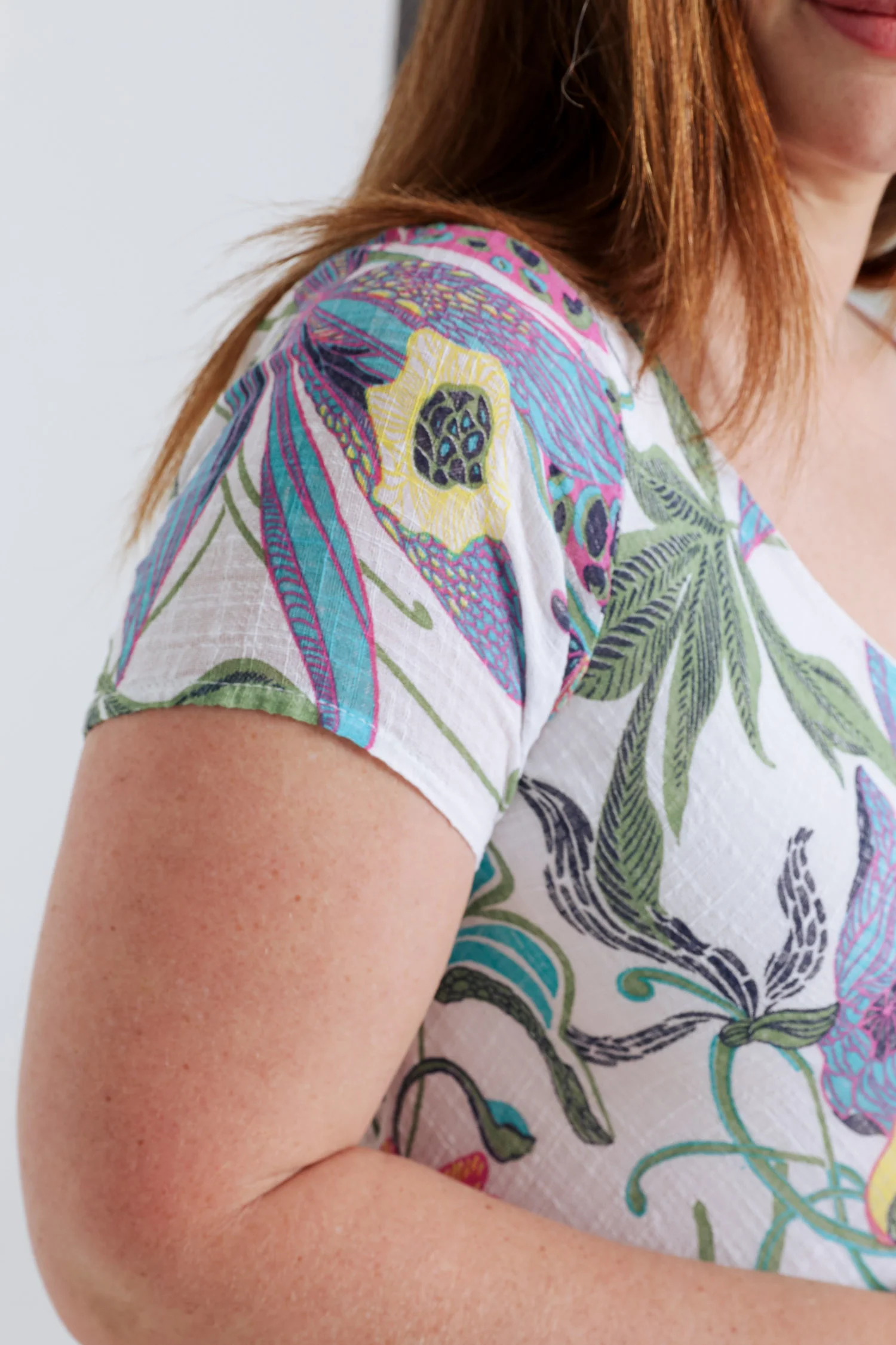 Katoenen mousseline jurk met bloemenprint - Image 6