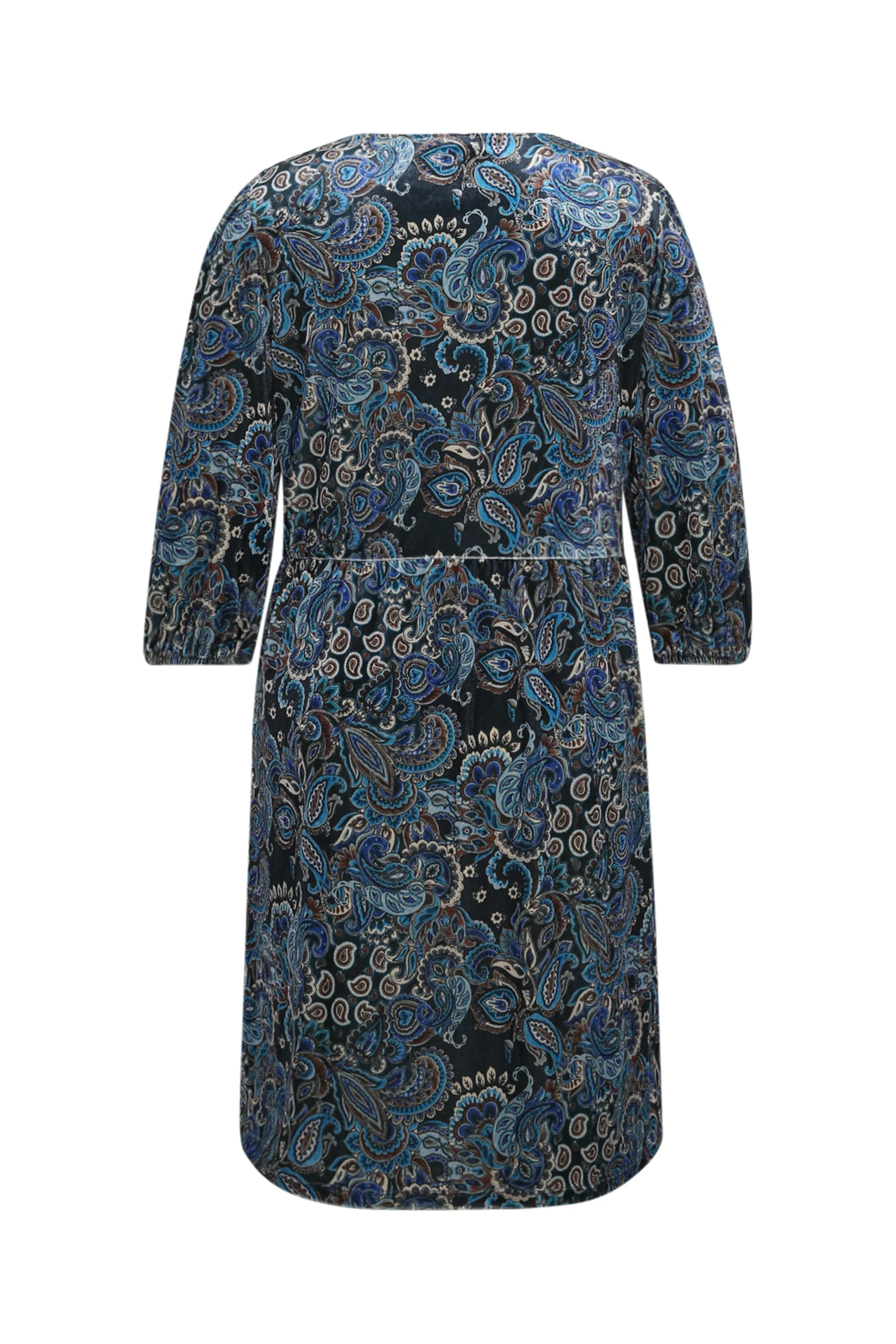 Jurk van fluweel met paisleyprint - Image 10