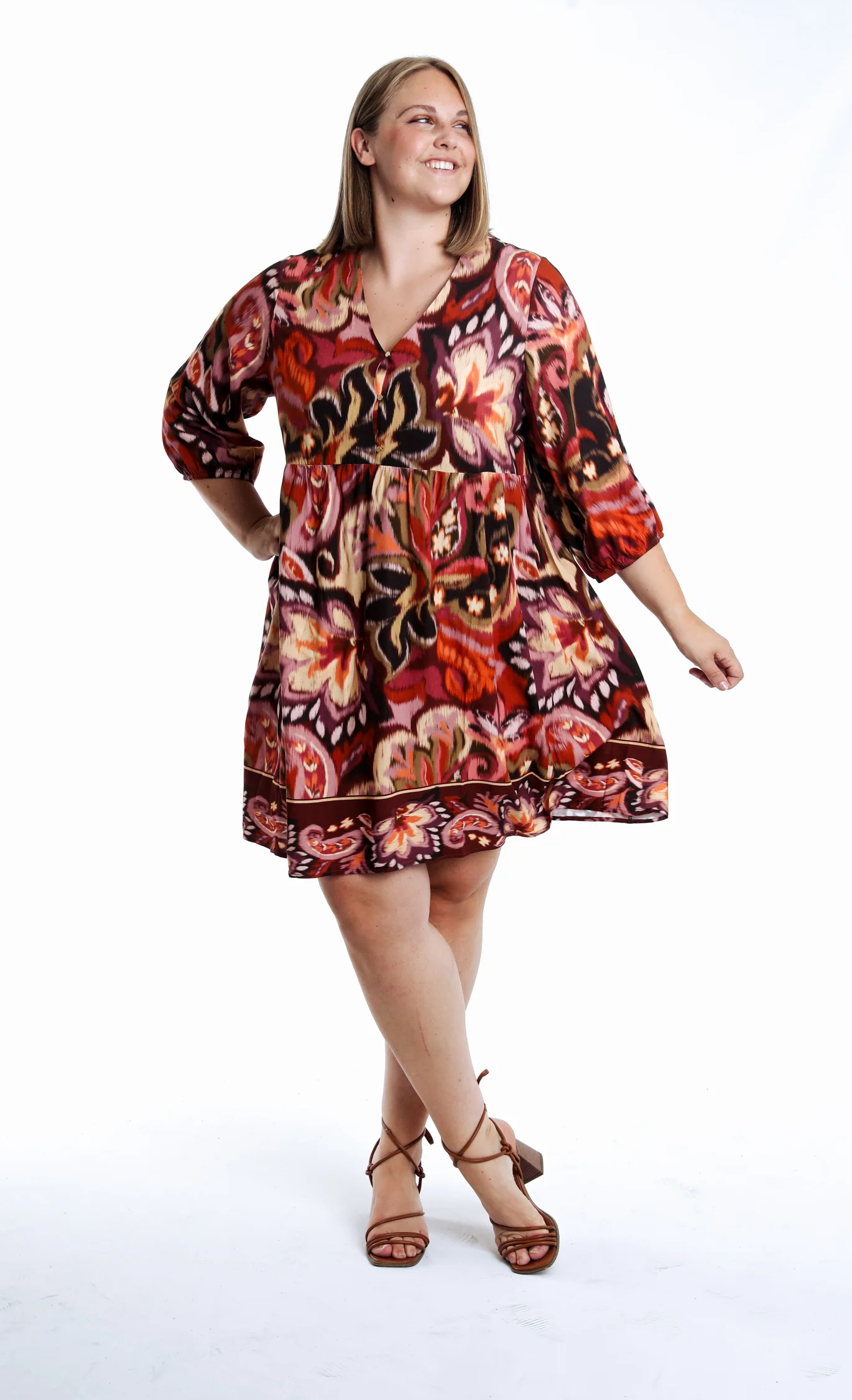 Jurk van viscose met paisleyprint - Image 6