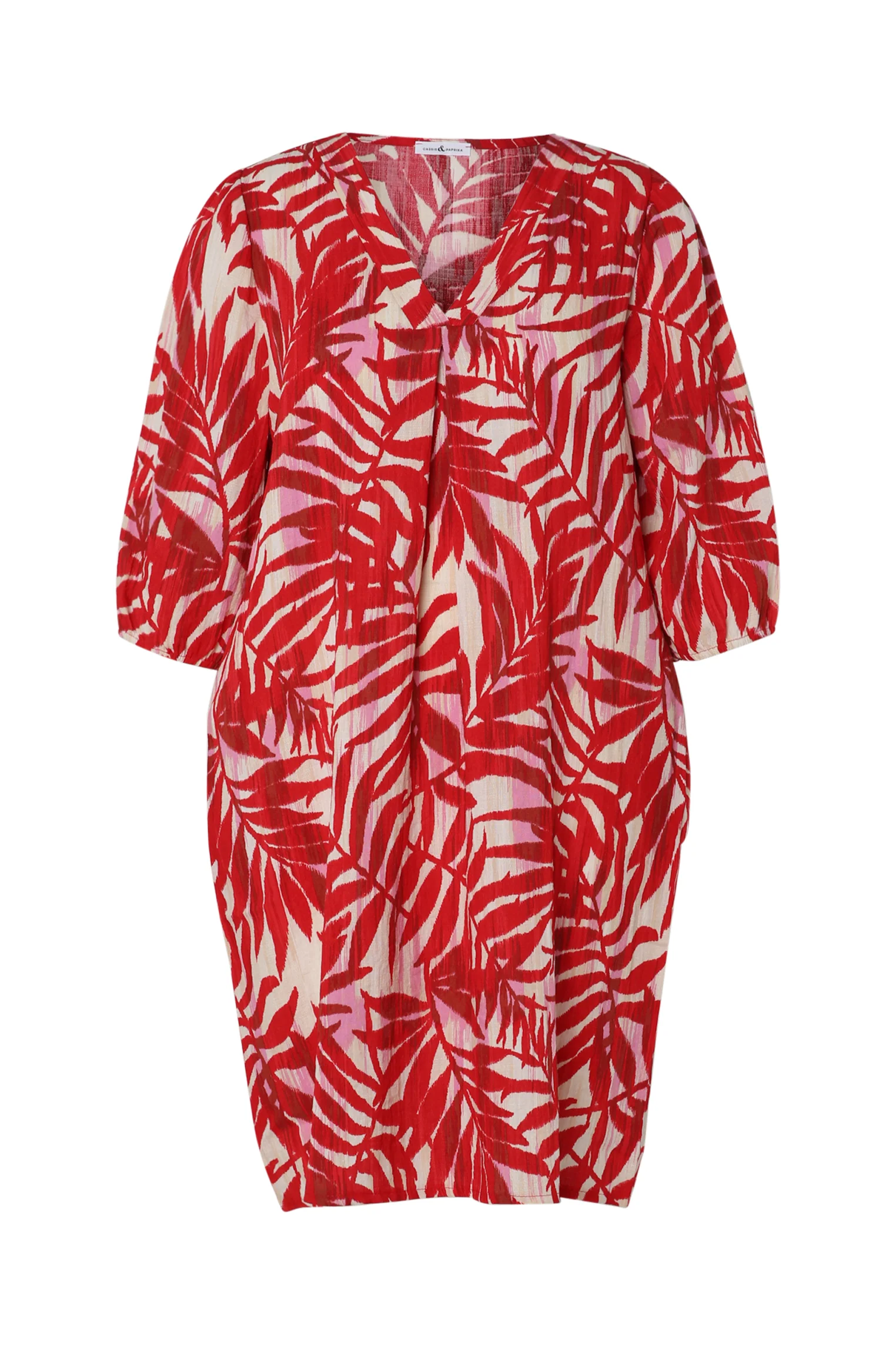 Jurk van viscose met bladenprint - Image 10