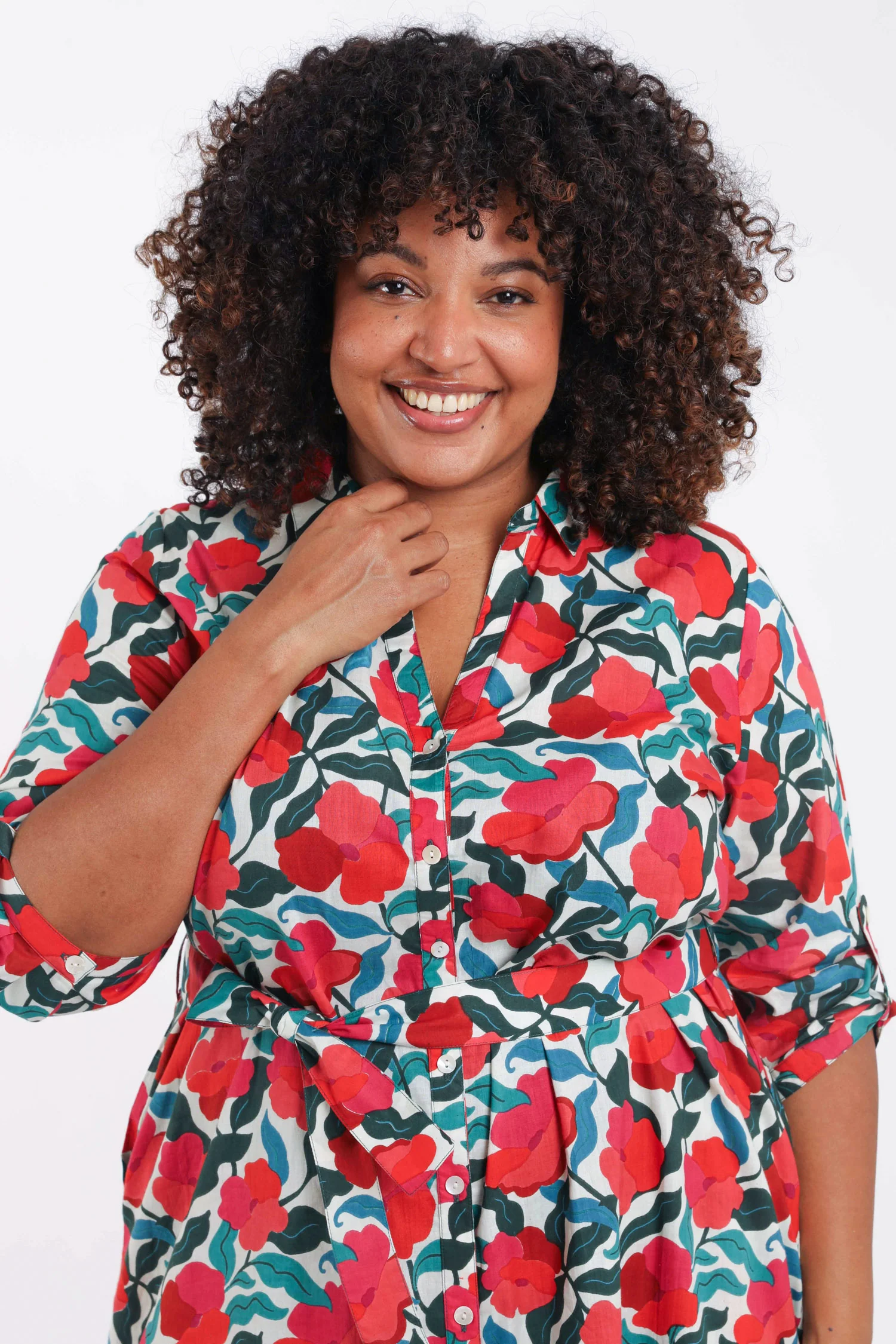 Jurk van viscose met bloemenprint - Image 3