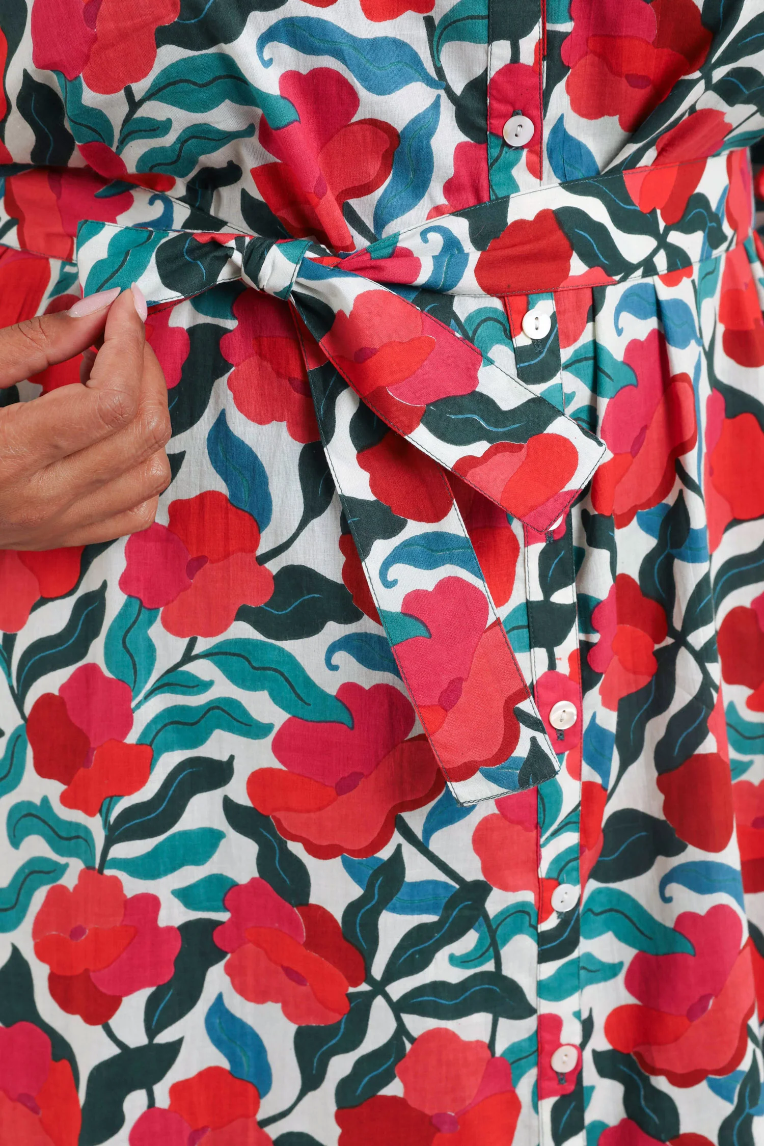 Jurk van viscose met bloemenprint - Image 4