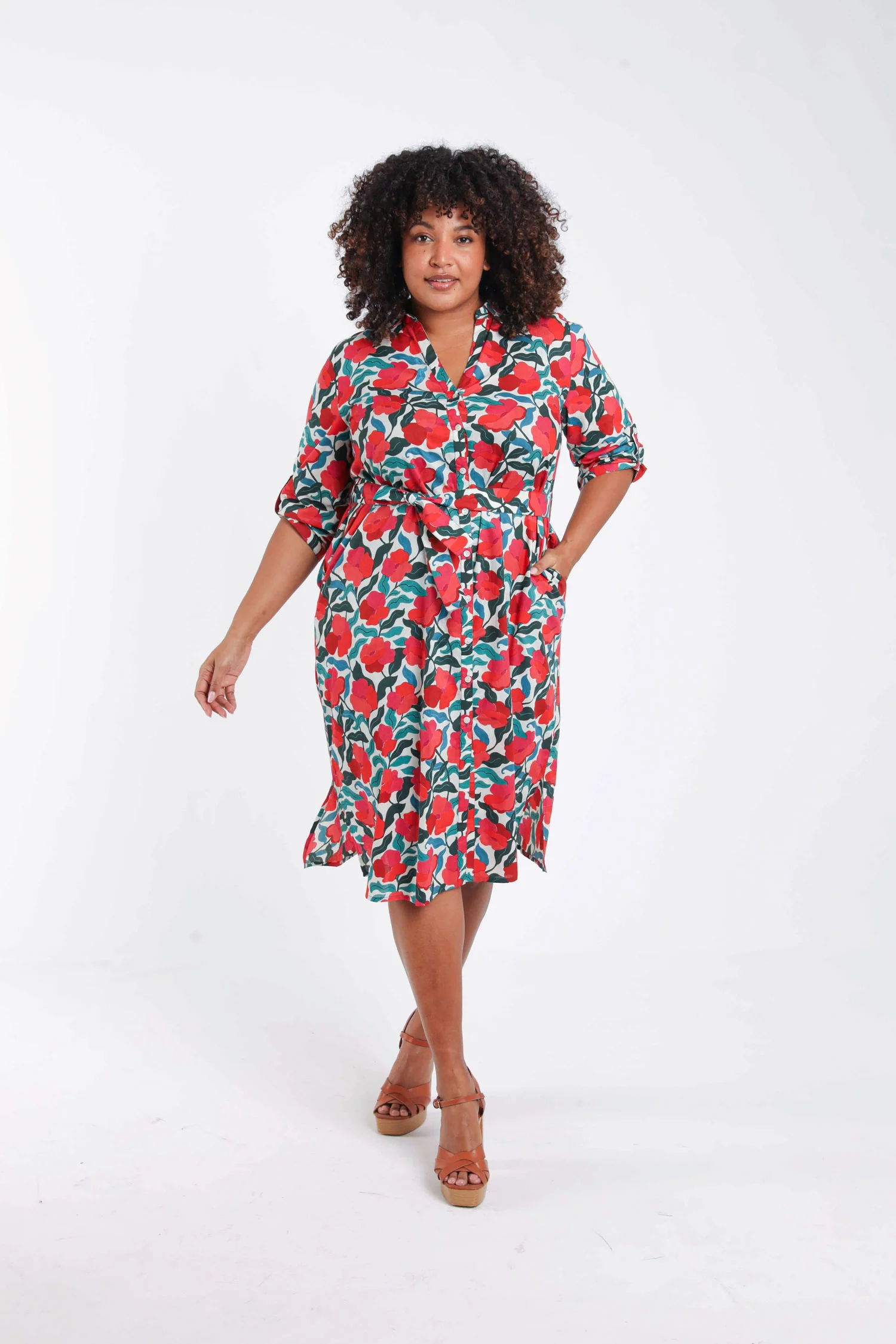 Jurk van viscose met bloemenprint - Image 7