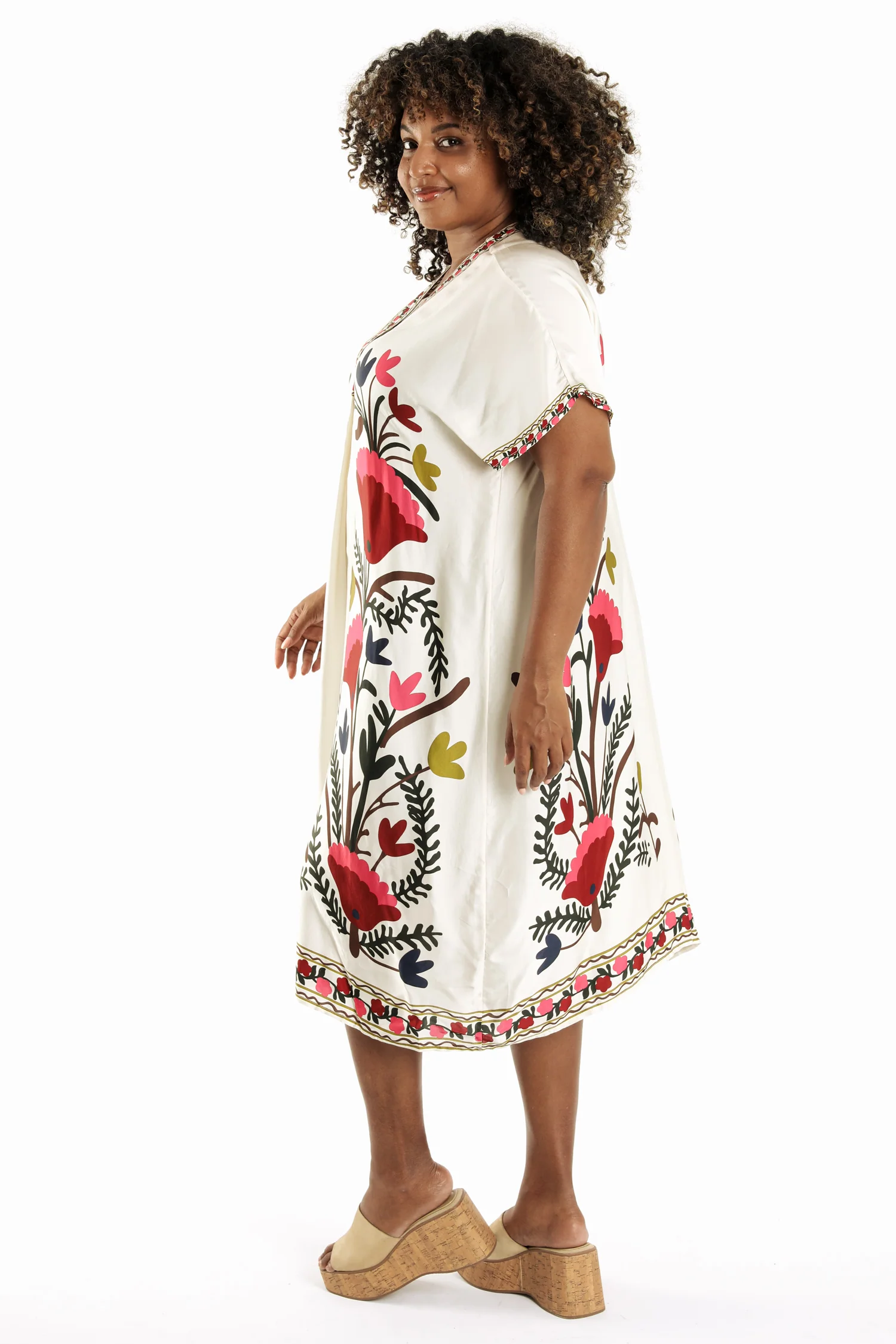 Jurk van bedrukte viscose in folkstijl - Image 2