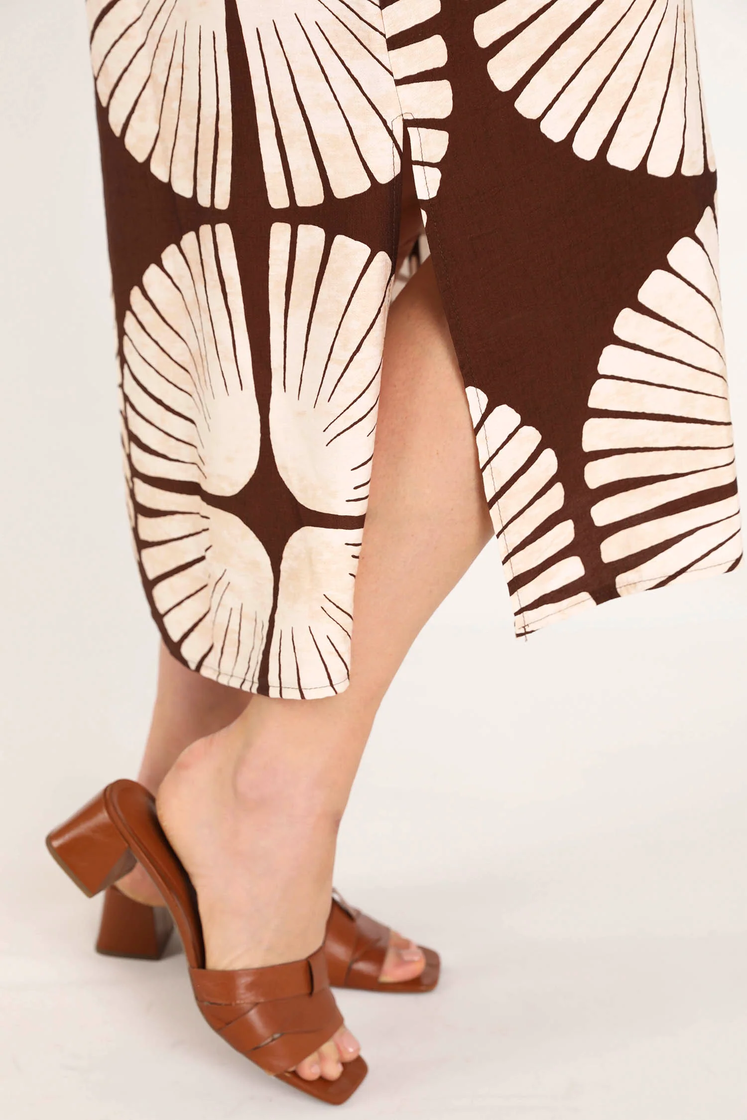Jurk van viscose met tweekleurige grafische print - Image 4