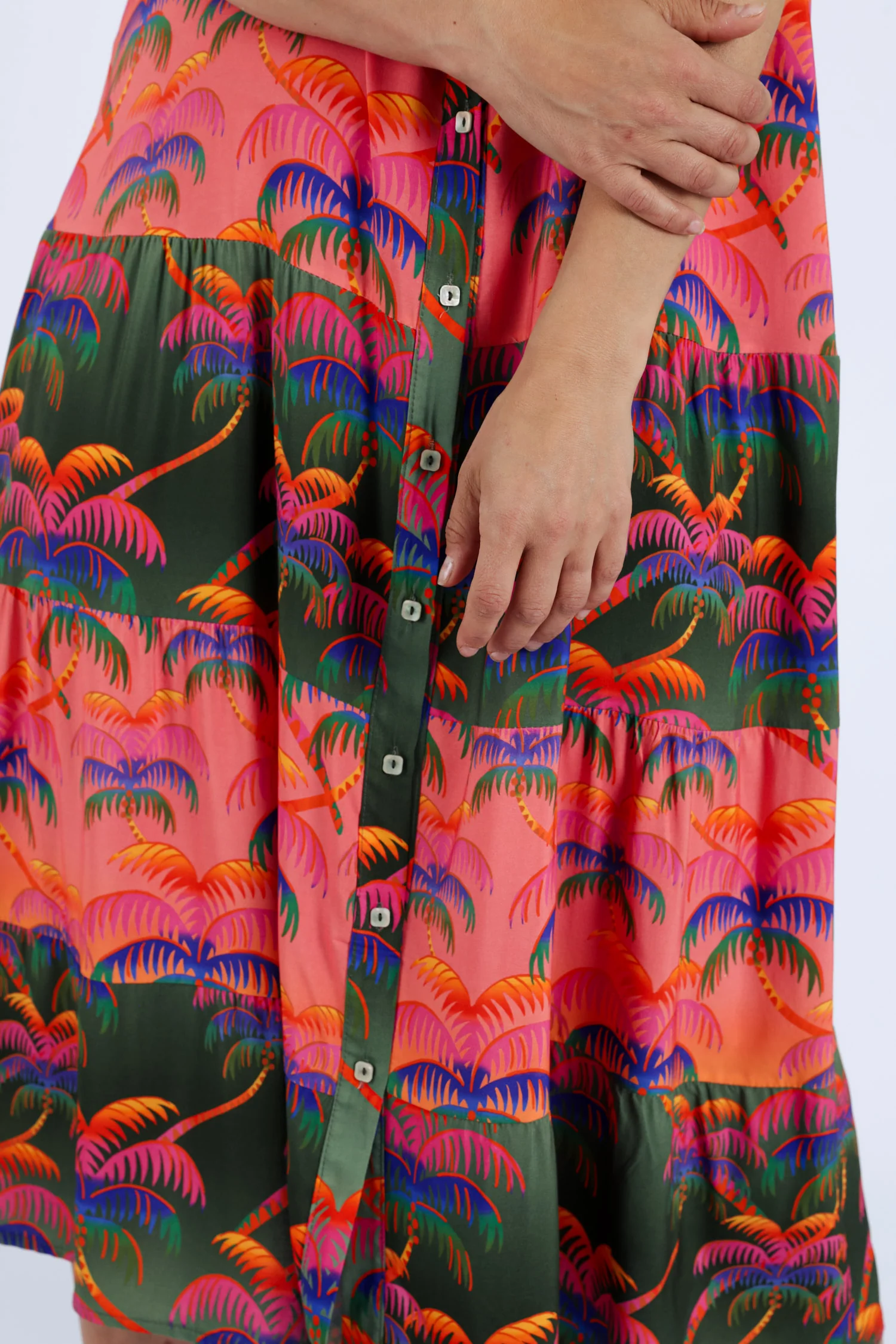Jurk van viscose met palmprint - Image 6