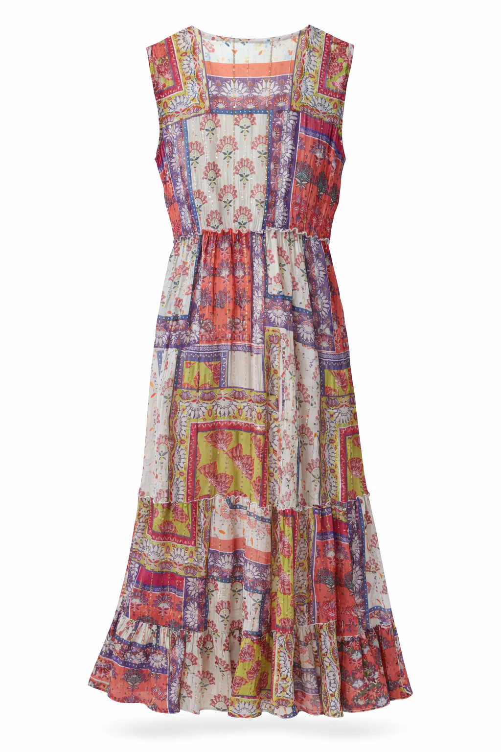 Jurk van viscose met patchworkprint - Image 2