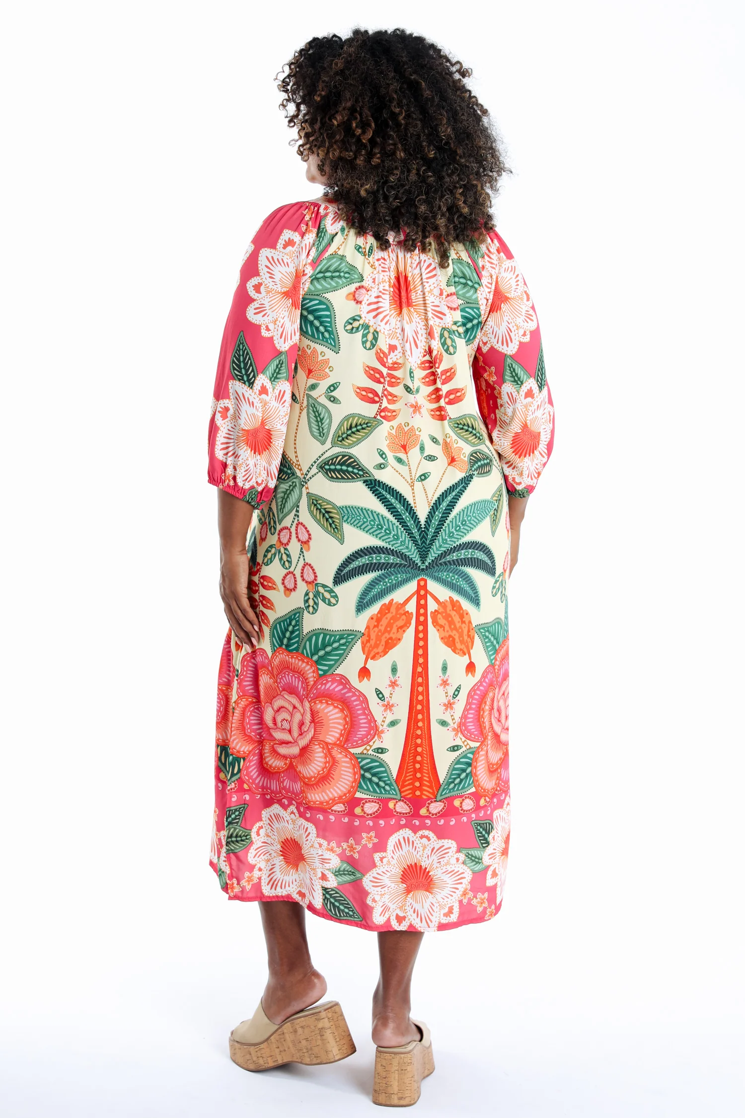 Jurk van viscose met tropische print - Image 2