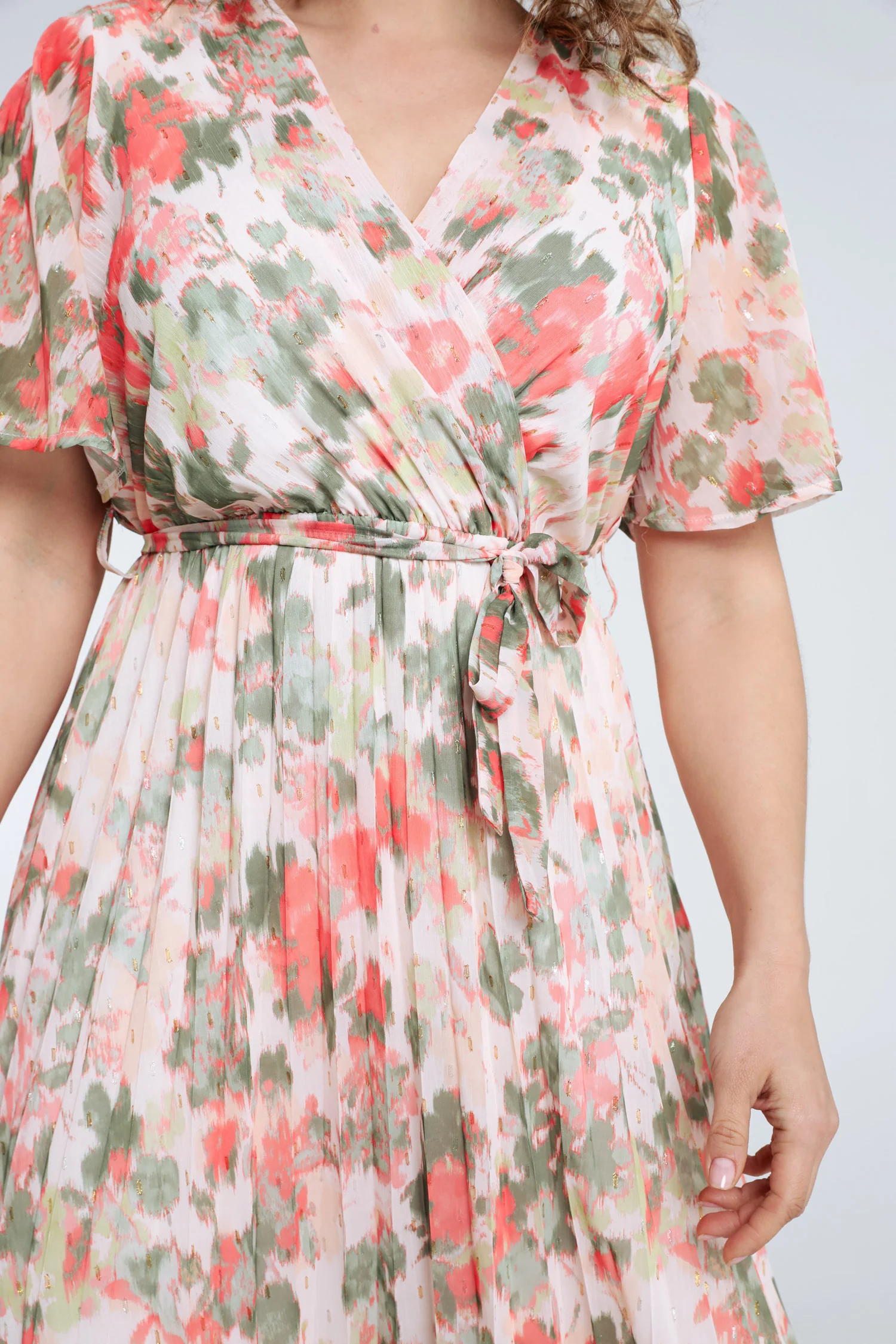 Jurk van geprinte voile met lurex - Image 6