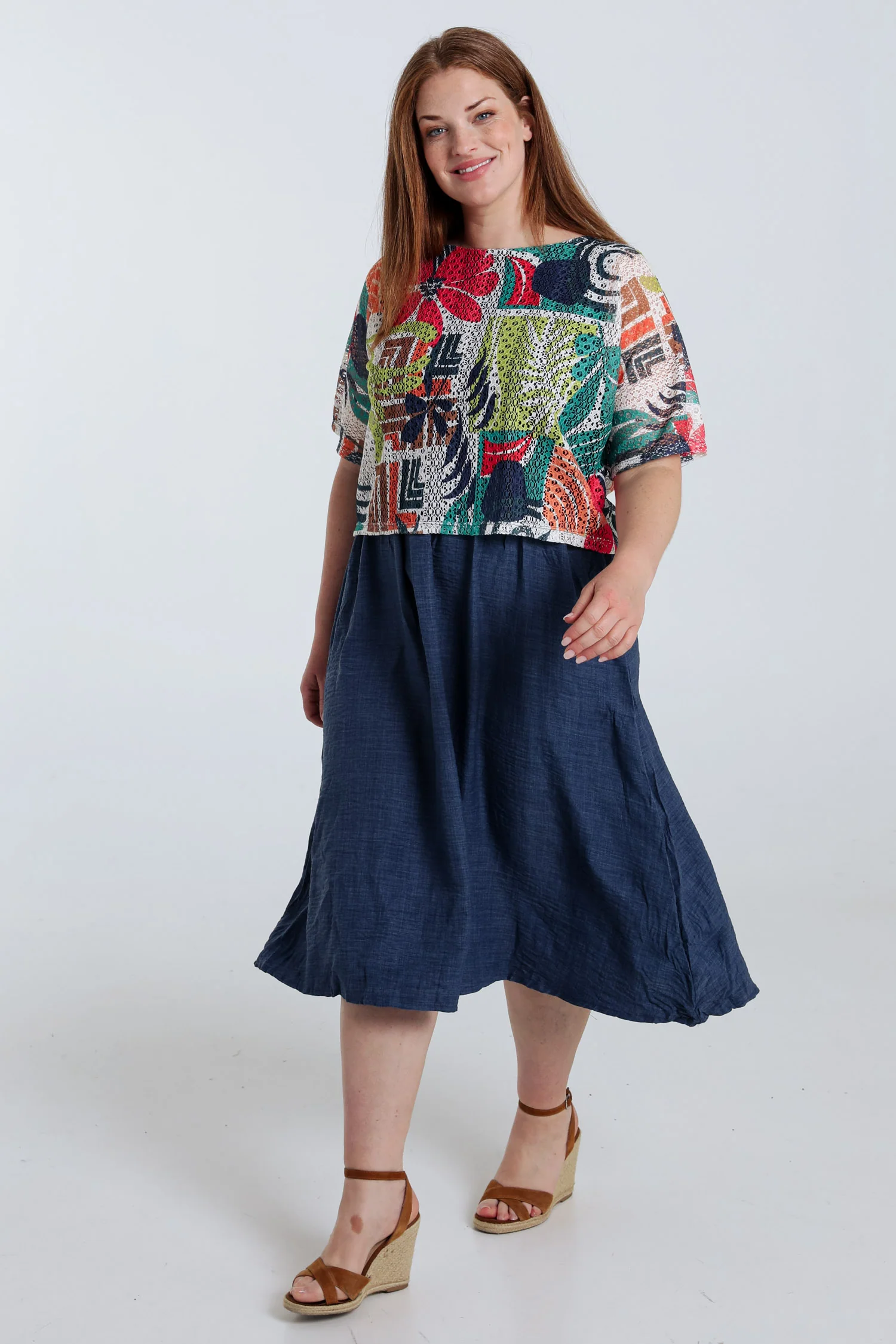 Lange 2-in-1 jurk met bloemenprint - Image 7