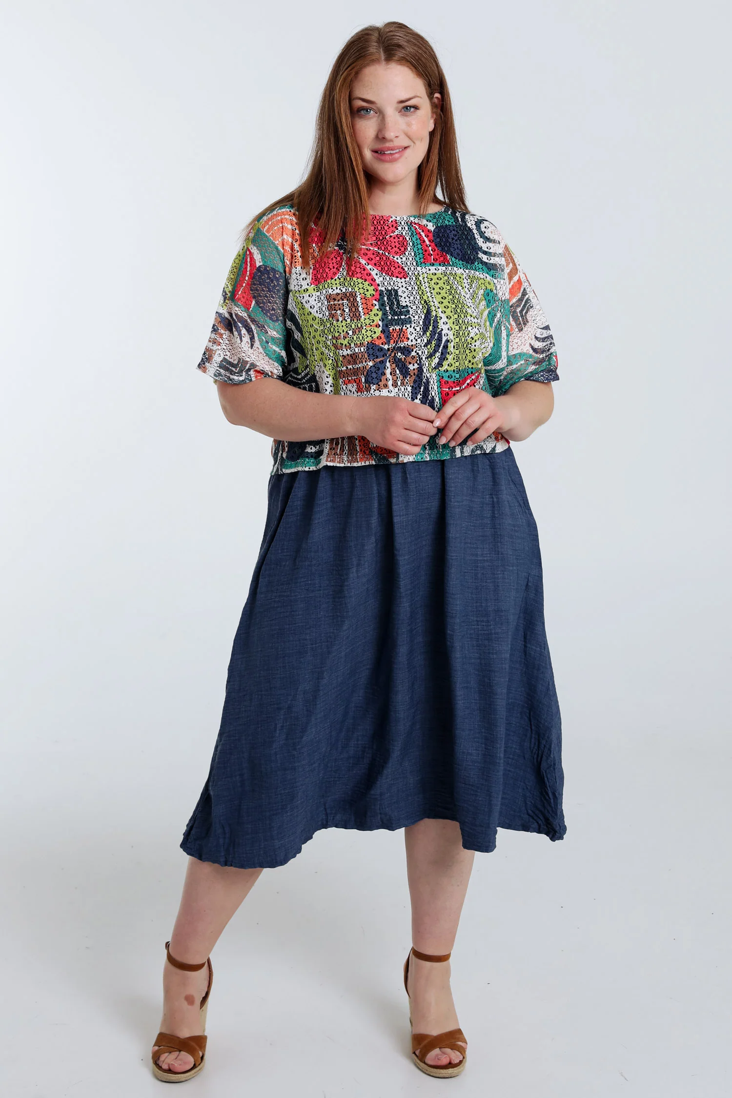 Lange 2-in-1 jurk met bloemenprint - Image 8