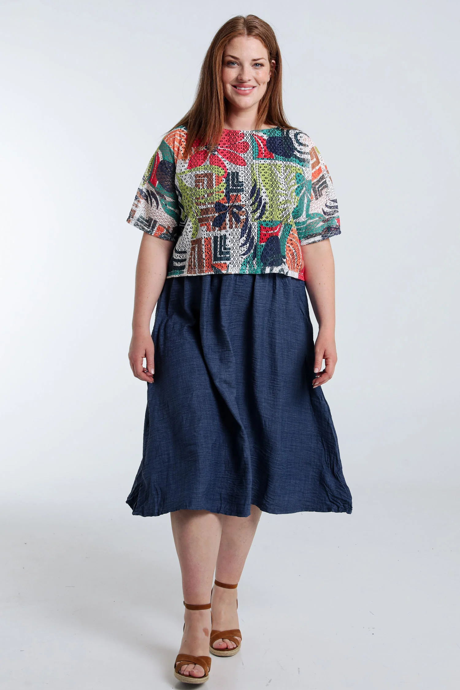 Lange 2-in-1 jurk met bloemenprint - Image 9