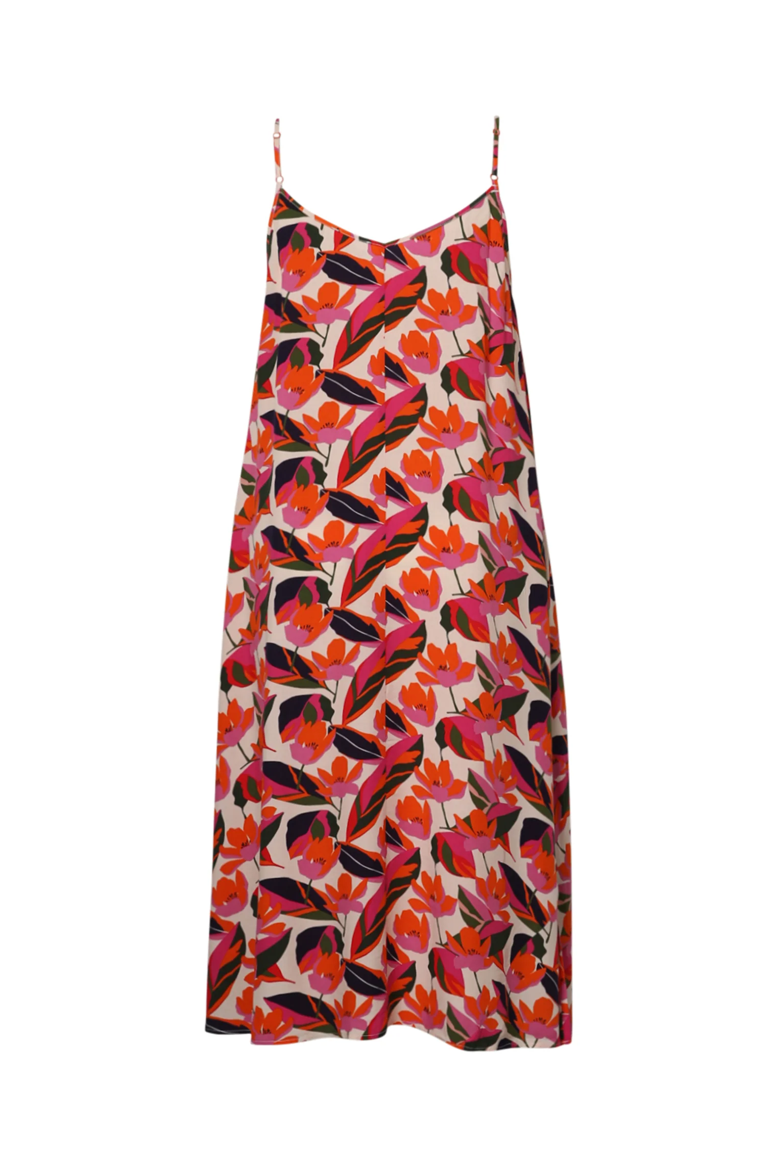 Lange jurk van viscose met dunne bandjes en een bloemenprint - Image 11
