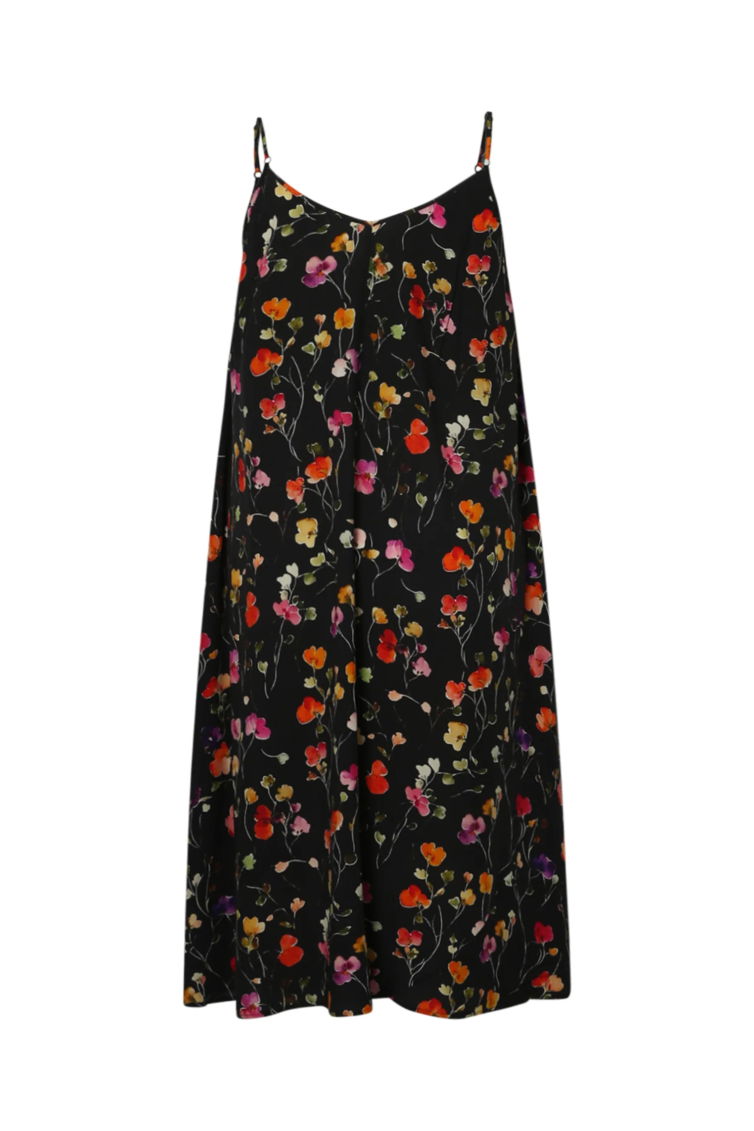 Lange jurk van viscose met dunne bandjes en een bloemenprint - Image 22