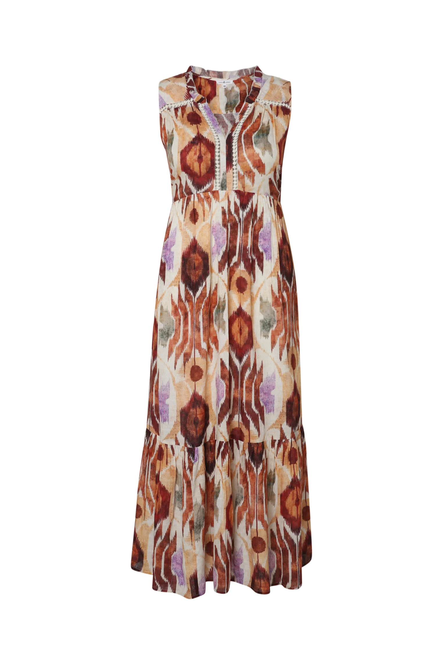 Lange jurk van viscose met etnische print - Image 10
