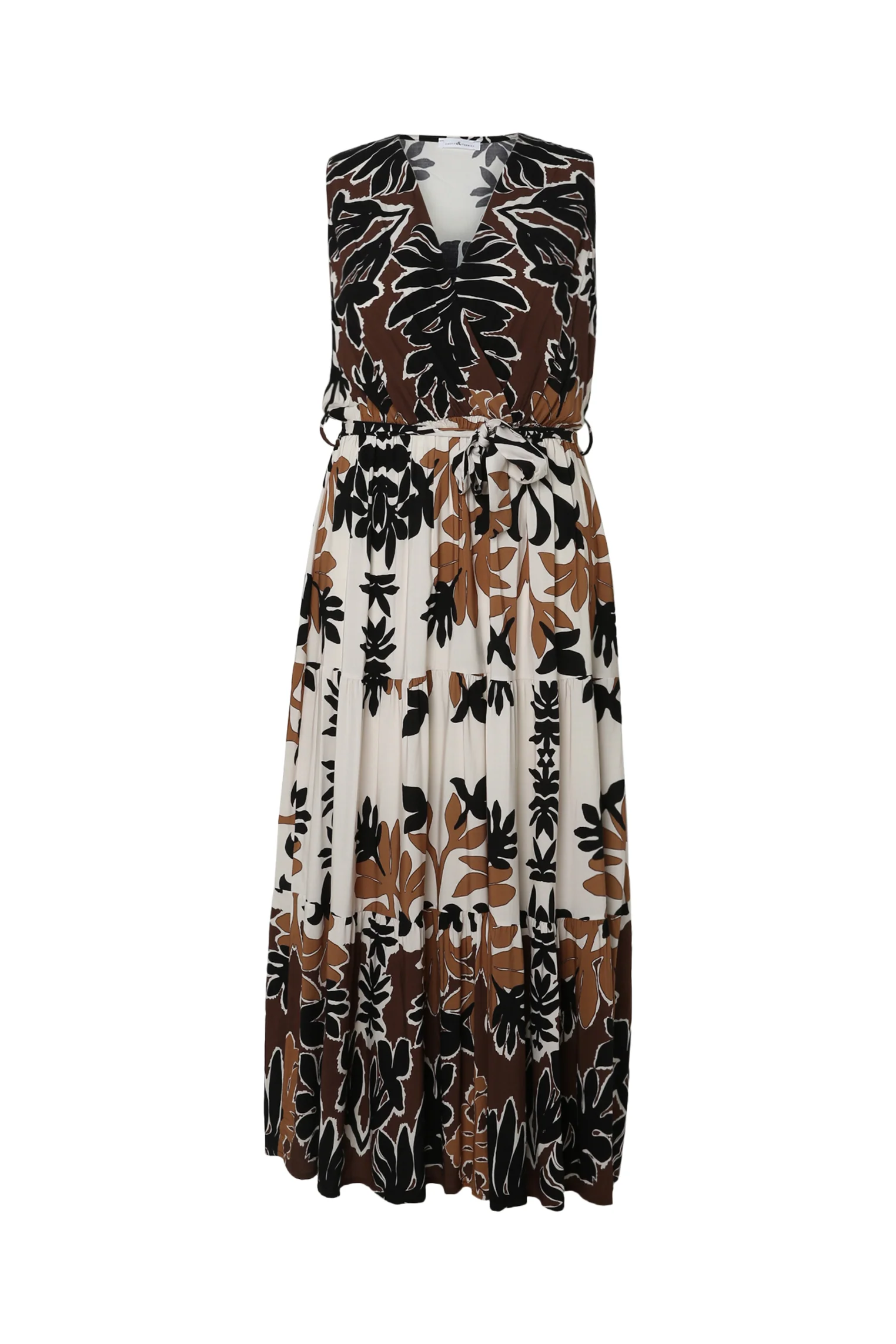 Langjurige jurk van viscose met bladerenprint - Image 10