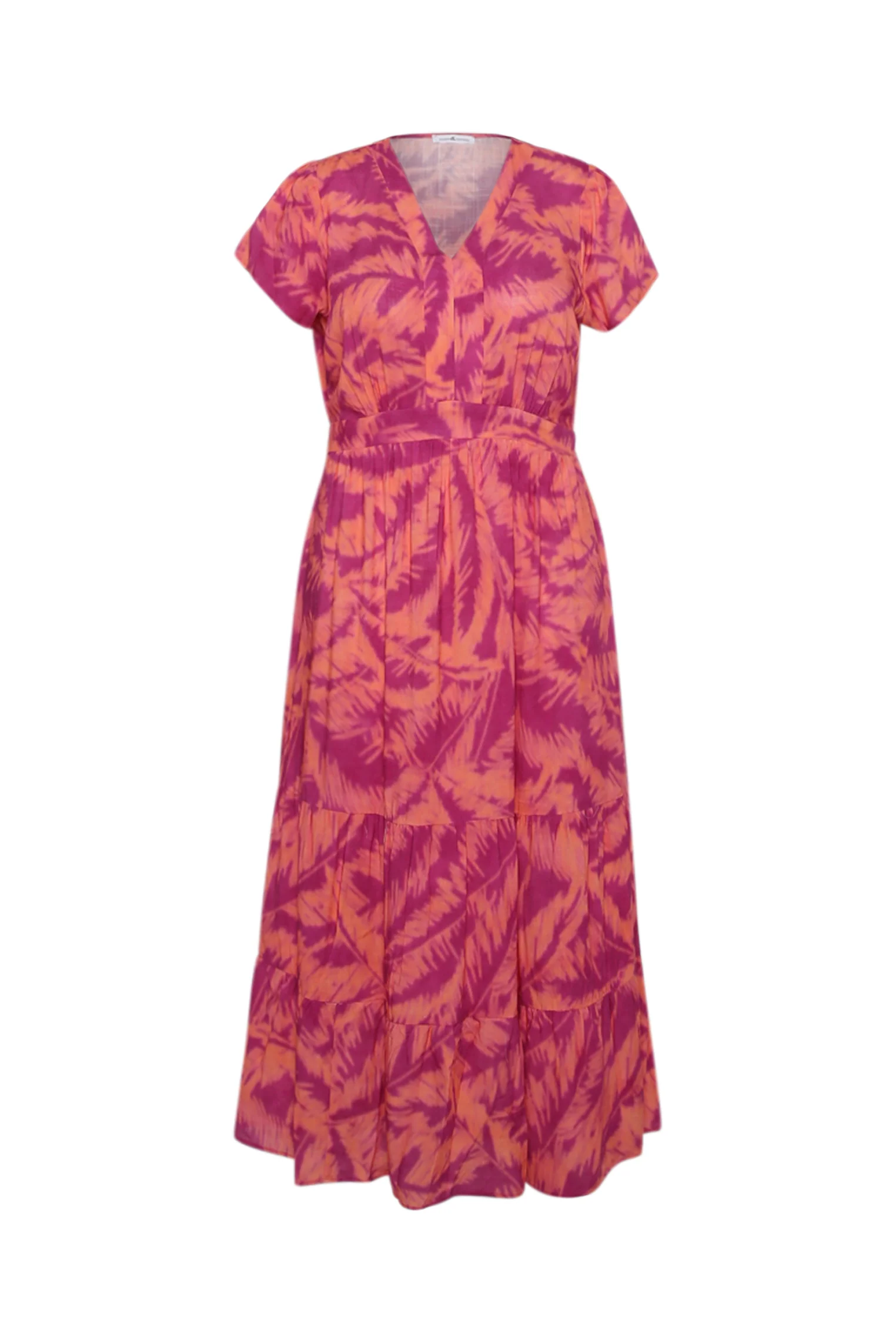 Lange jurk van viscose met bladerenprint - Image 10