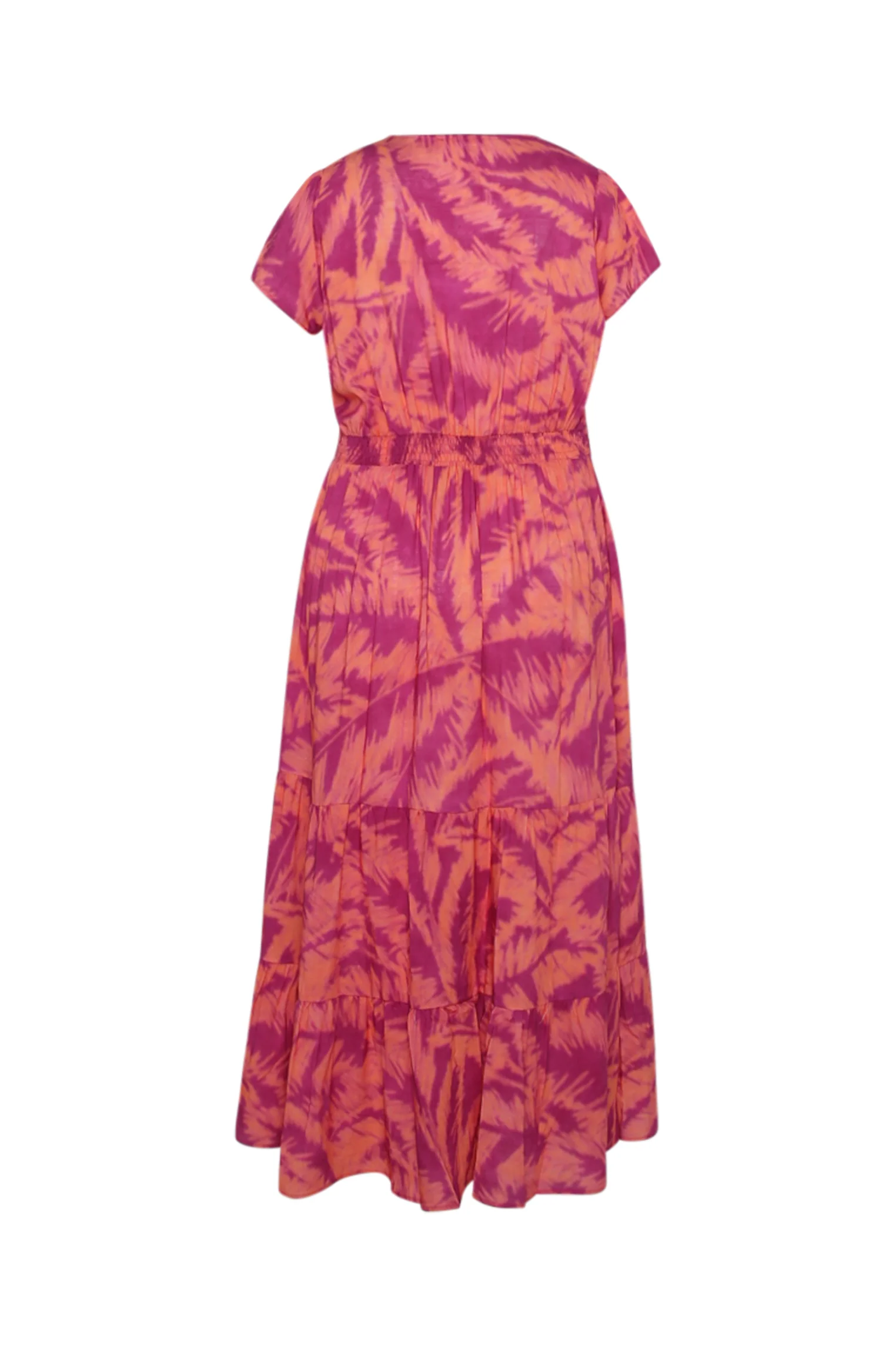 Lange jurk van viscose met bladerenprint - Image 11