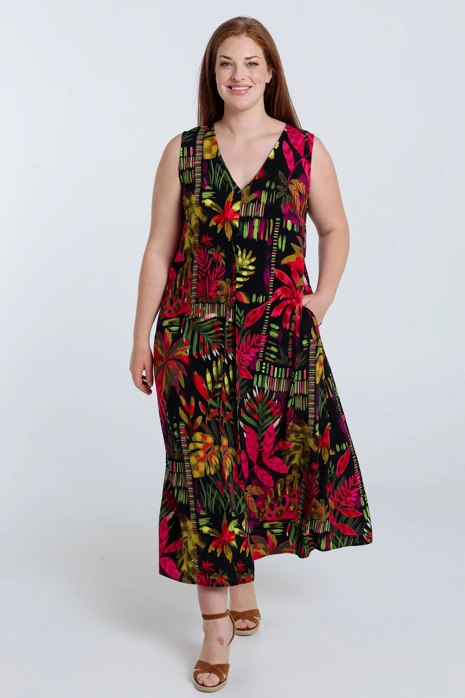 Lange jurk van viscose met bloemenprint - Image 7