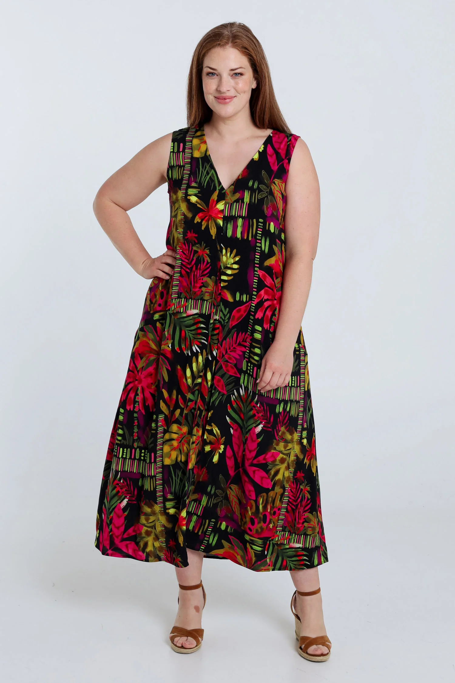 Lange jurk van viscose met bloemenprint - Image 8