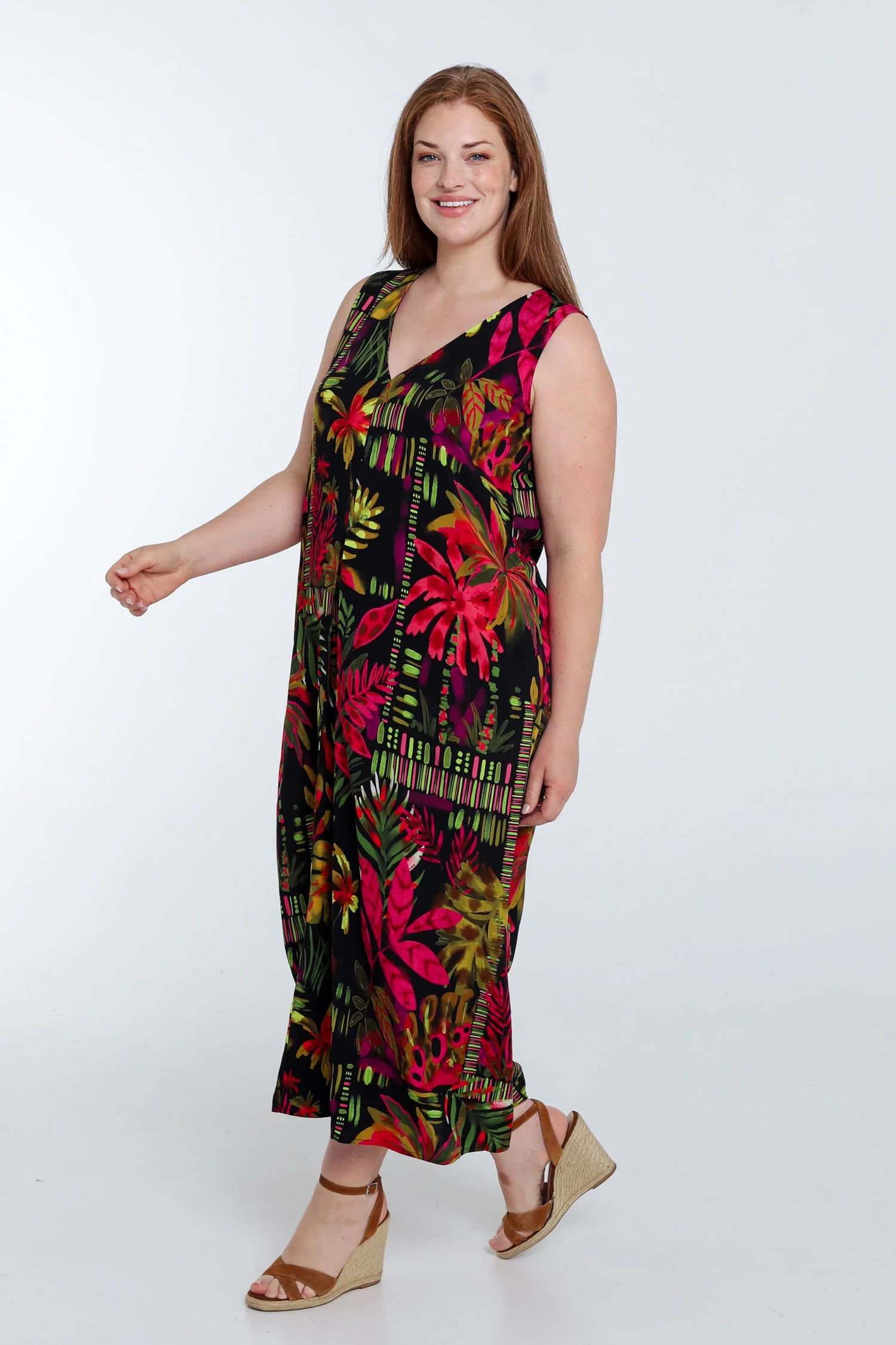 Lange jurk van viscose met bloemenprint - Image 9