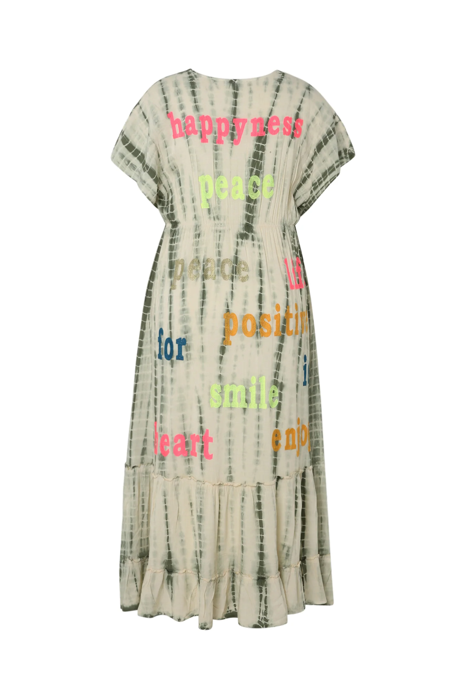 Lange jurk van viscose met tie-dye print - Image 11
