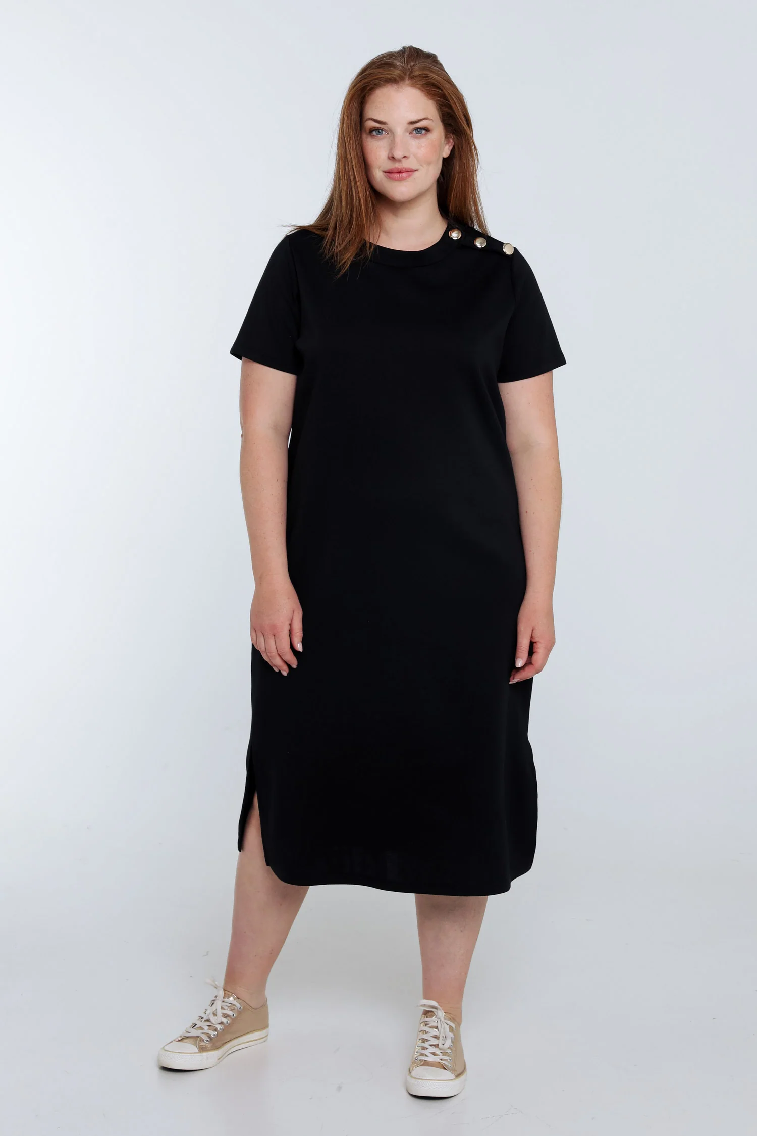Effen lange jurk van viscose - Image 9
