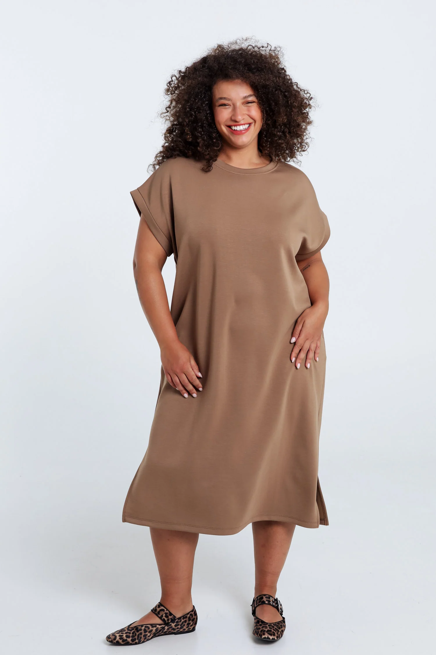 Effen lange jurk van viscose - Image 19