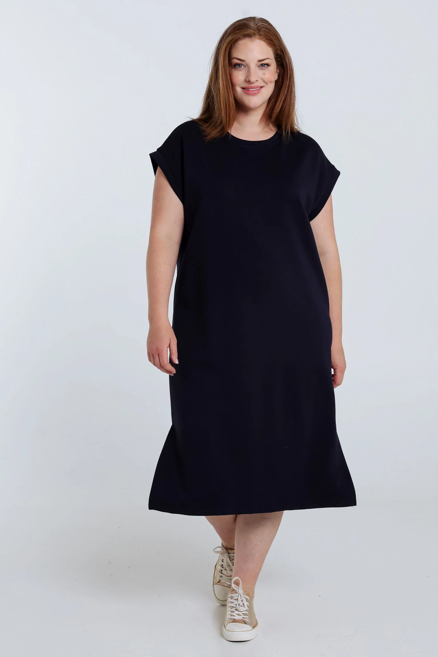 Effen lange jurk van viscose - Image 7