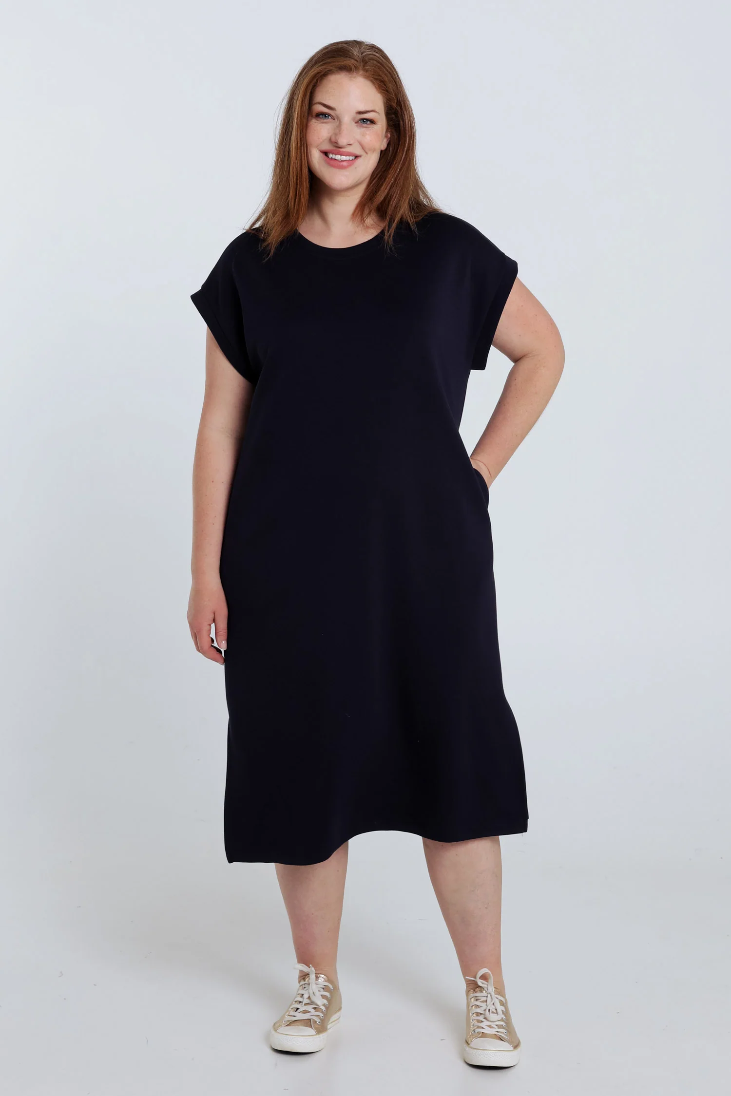 Effen lange jurk van viscose - Image 8