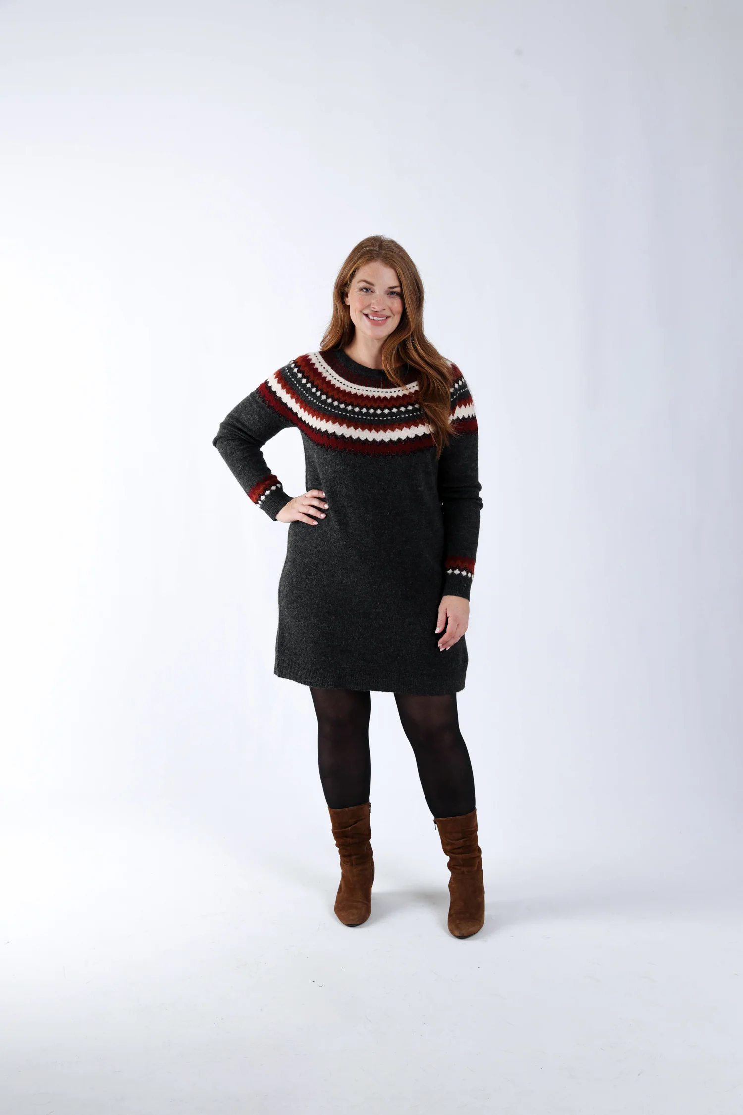 Jurk trui met jacquardmotief - Image 6
