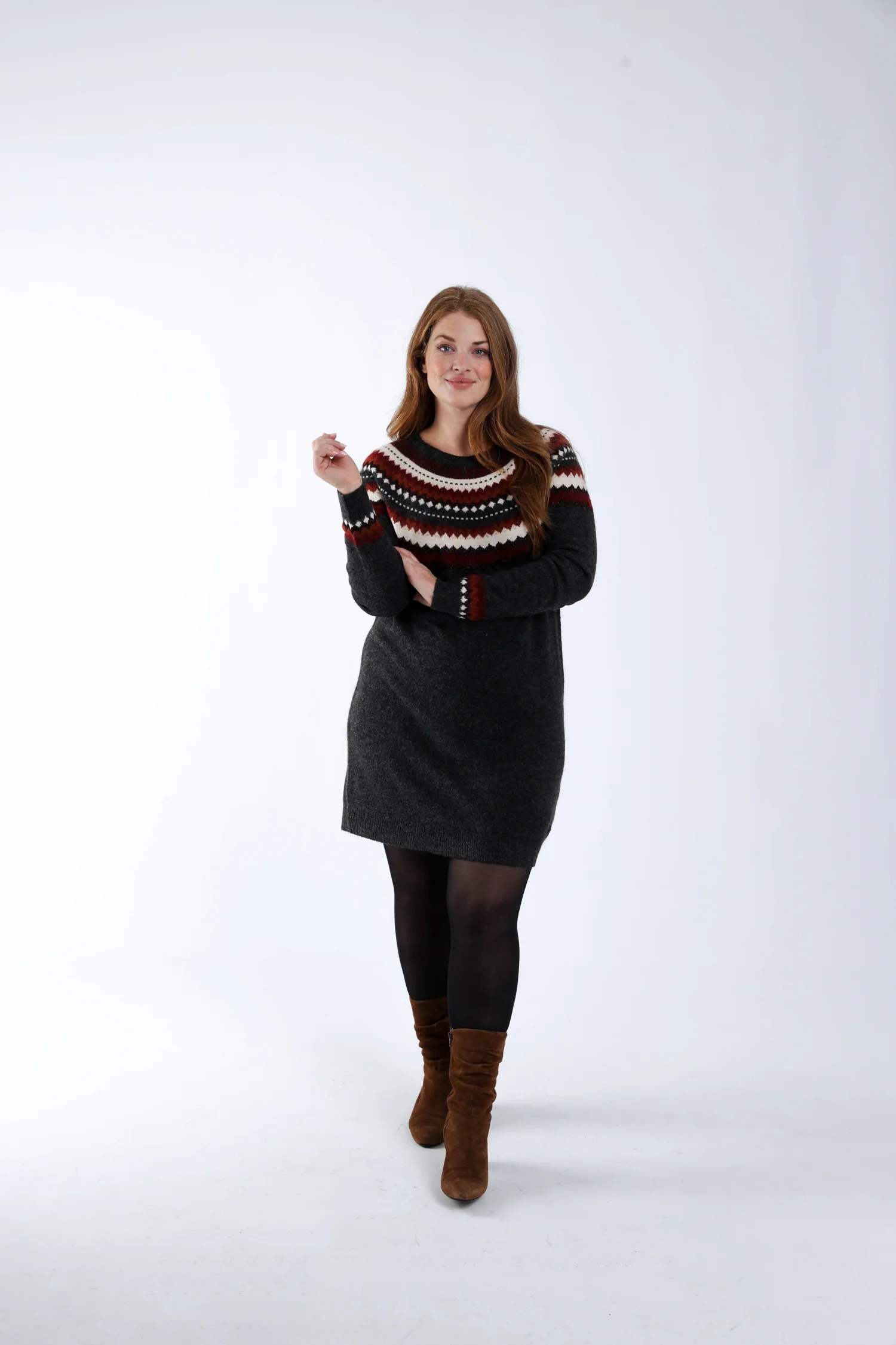 Jurk trui met jacquardmotief - Image 7