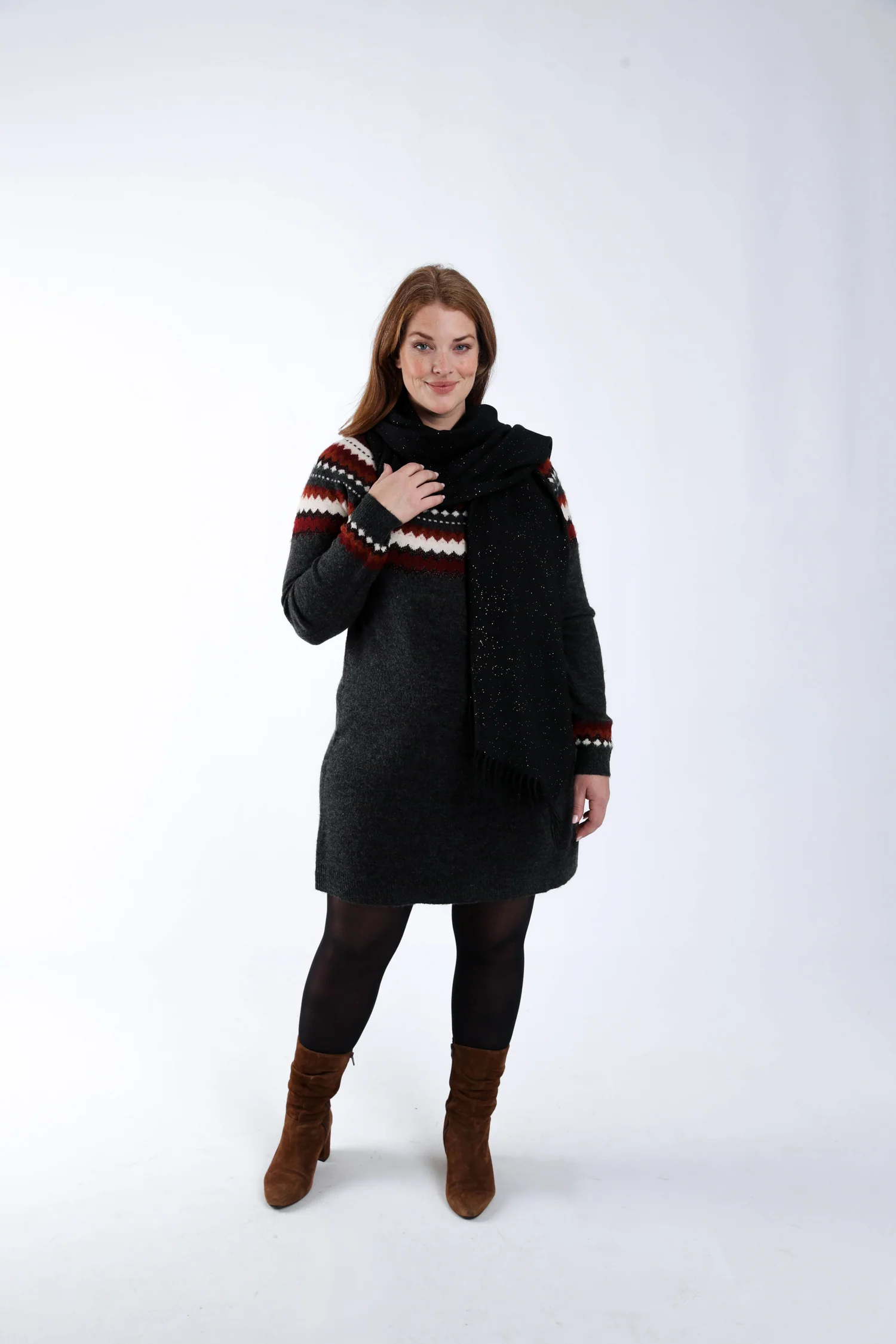 Jurk trui met jacquardmotief - Image 8