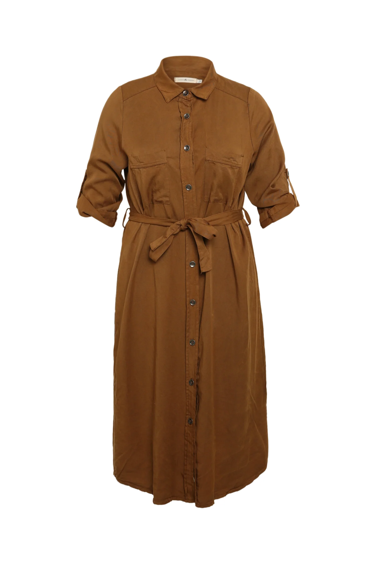 Halflange, effen tuniekjurk in tencel/linnen - Image 10