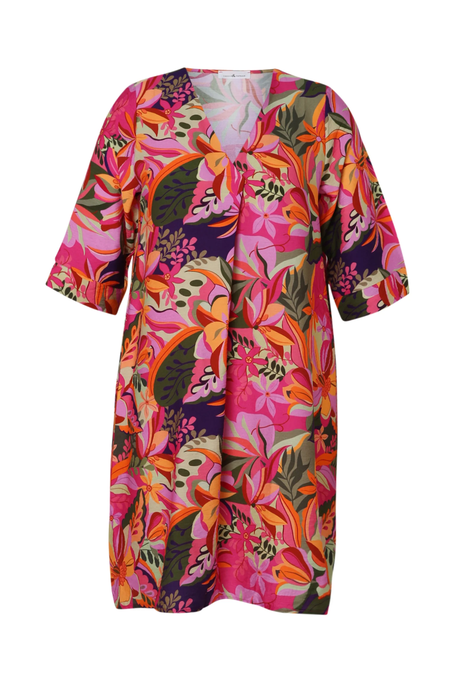 Jurk tuniek in viscose met bloemenprint - Image 10