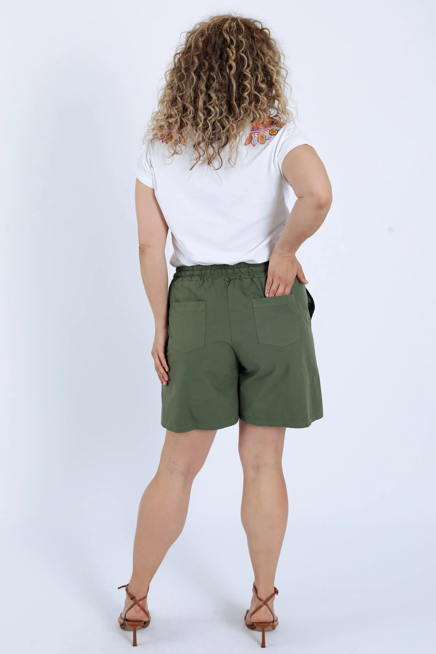 Effen katoenen short - Image 2